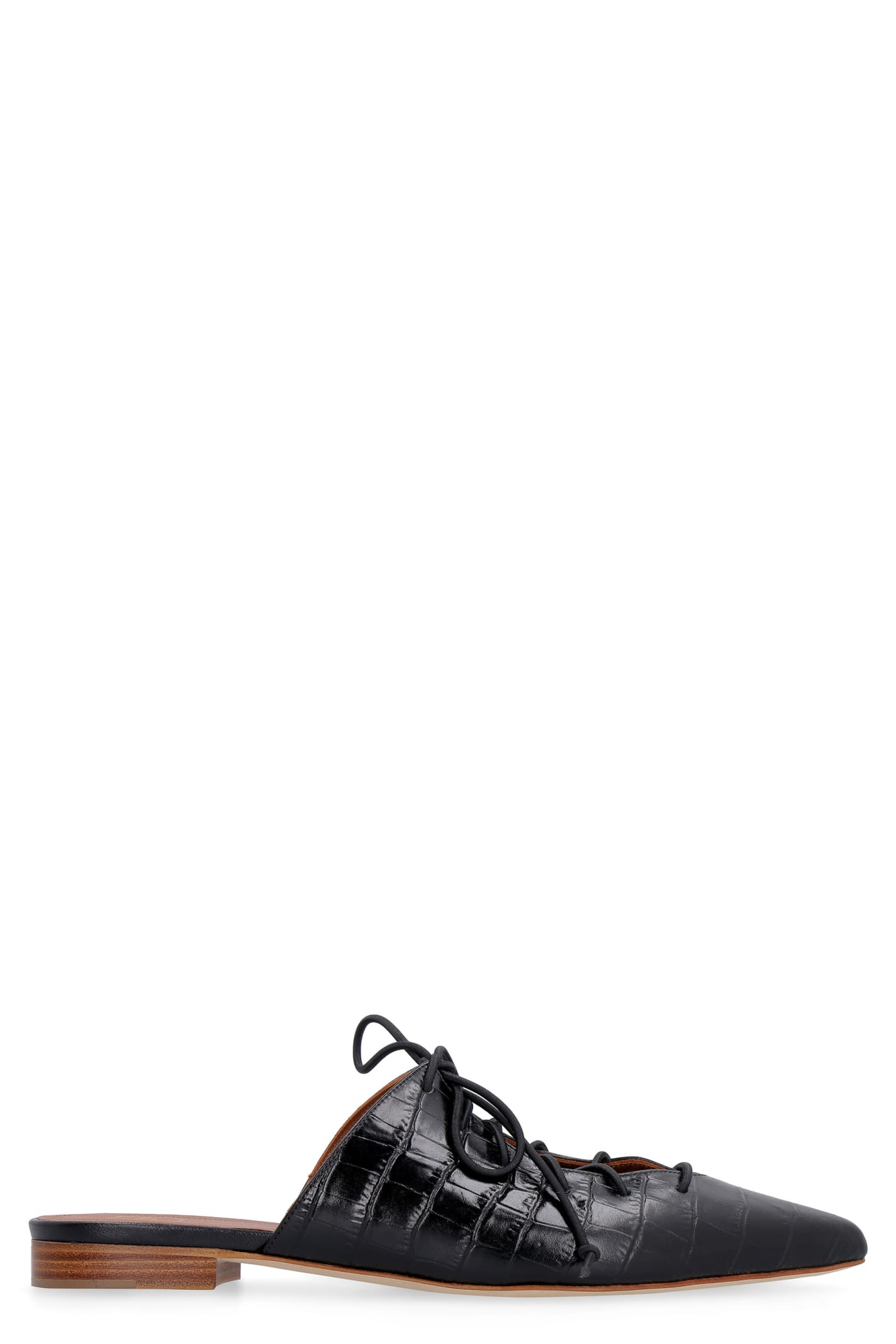 Malone Souliers Annie Leather Slippers In Black