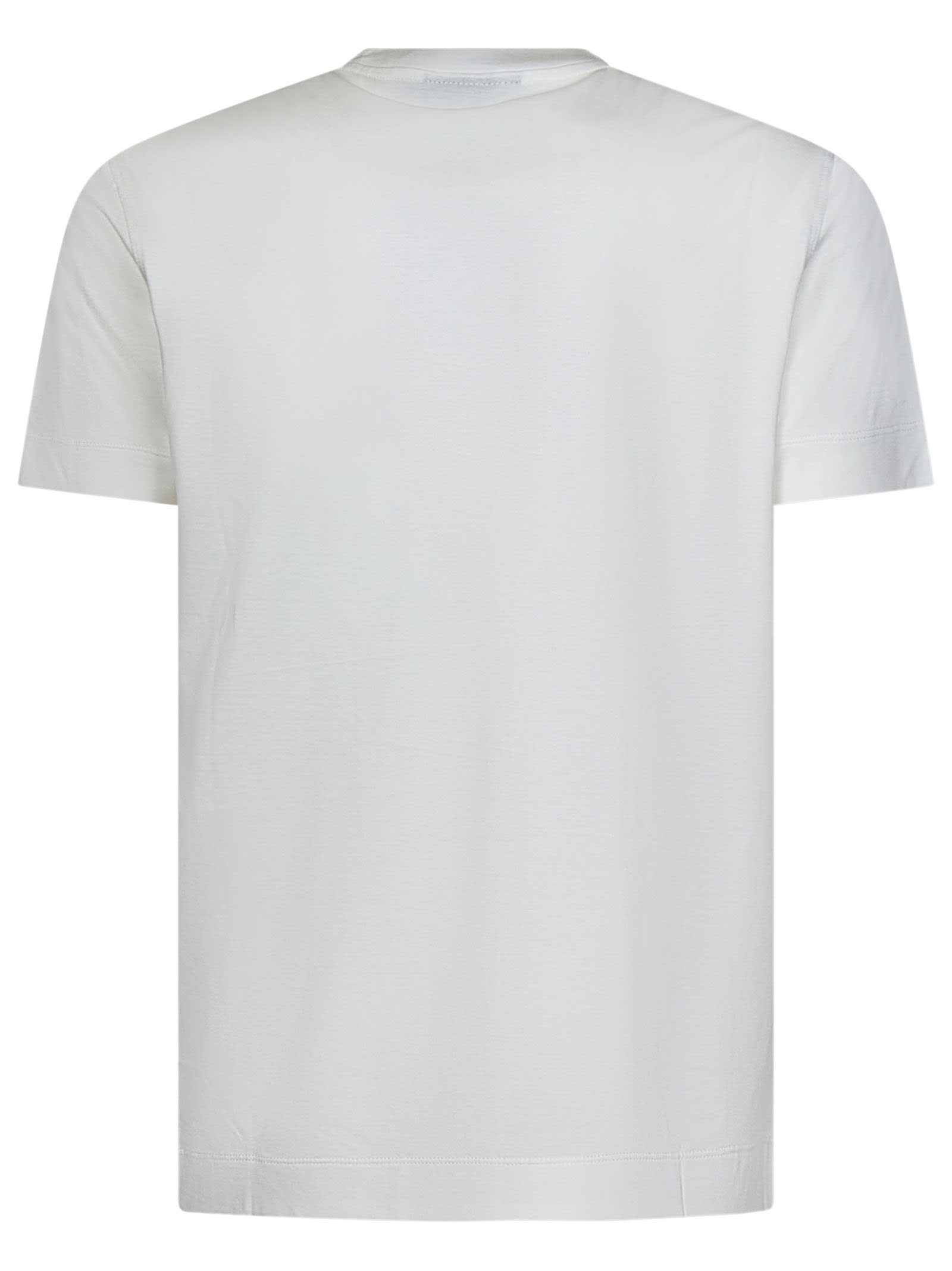 Emporio Armani Logo-embroidered T-shirt In White