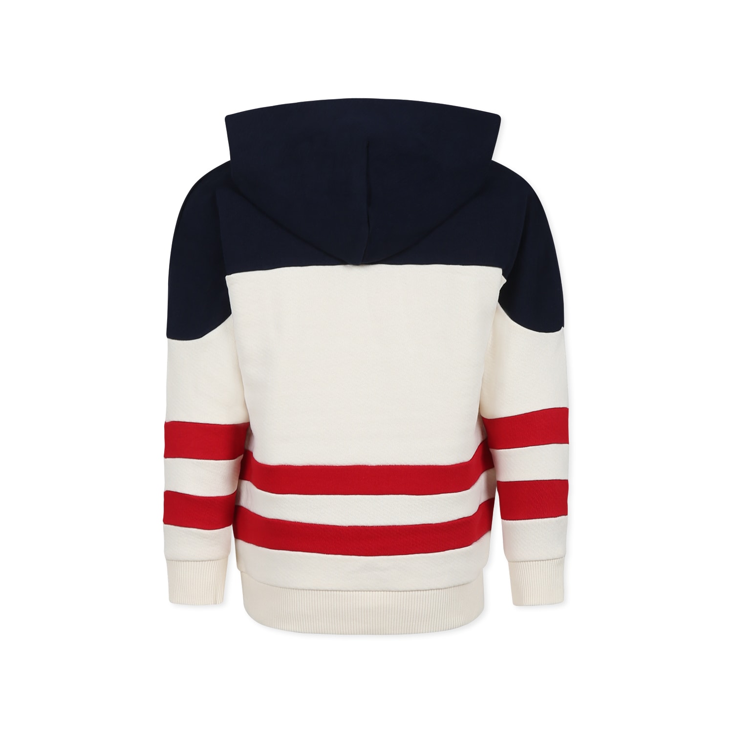 Shop Tommy Hilfiger Ivory Sweatshirt For Boy With Logo In Multicolor