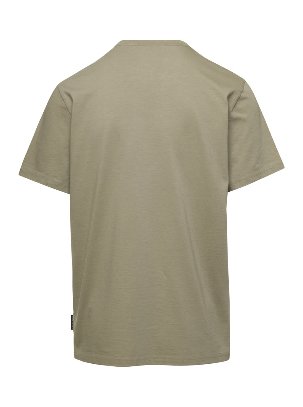 Shop Moose Knuckles Green Crew Neck T-shirt In Cotton Man