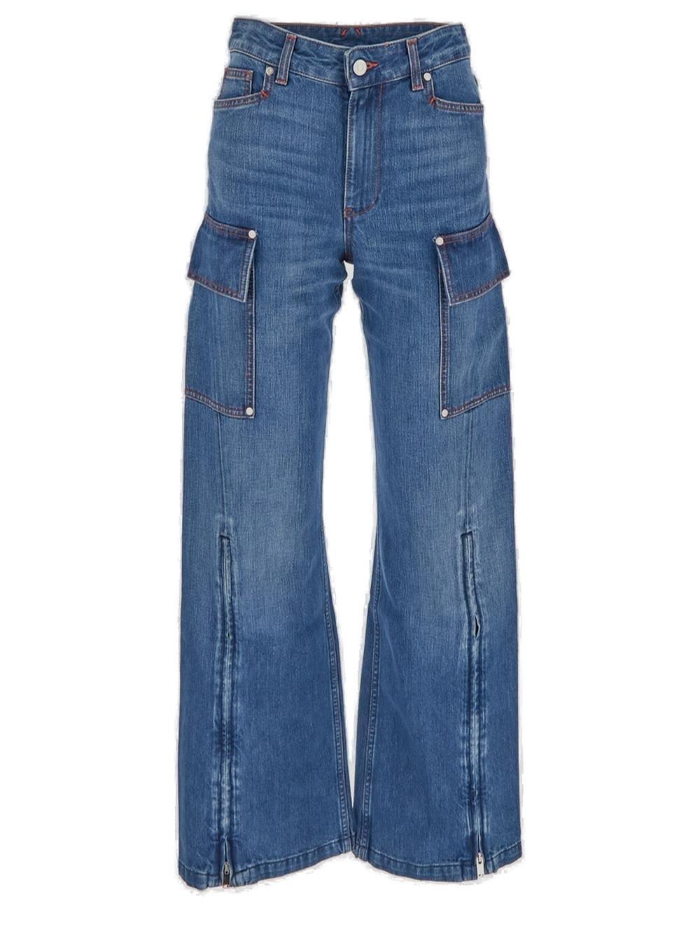 Shop Stella Mccartney Wide Leg Jeans In Blue