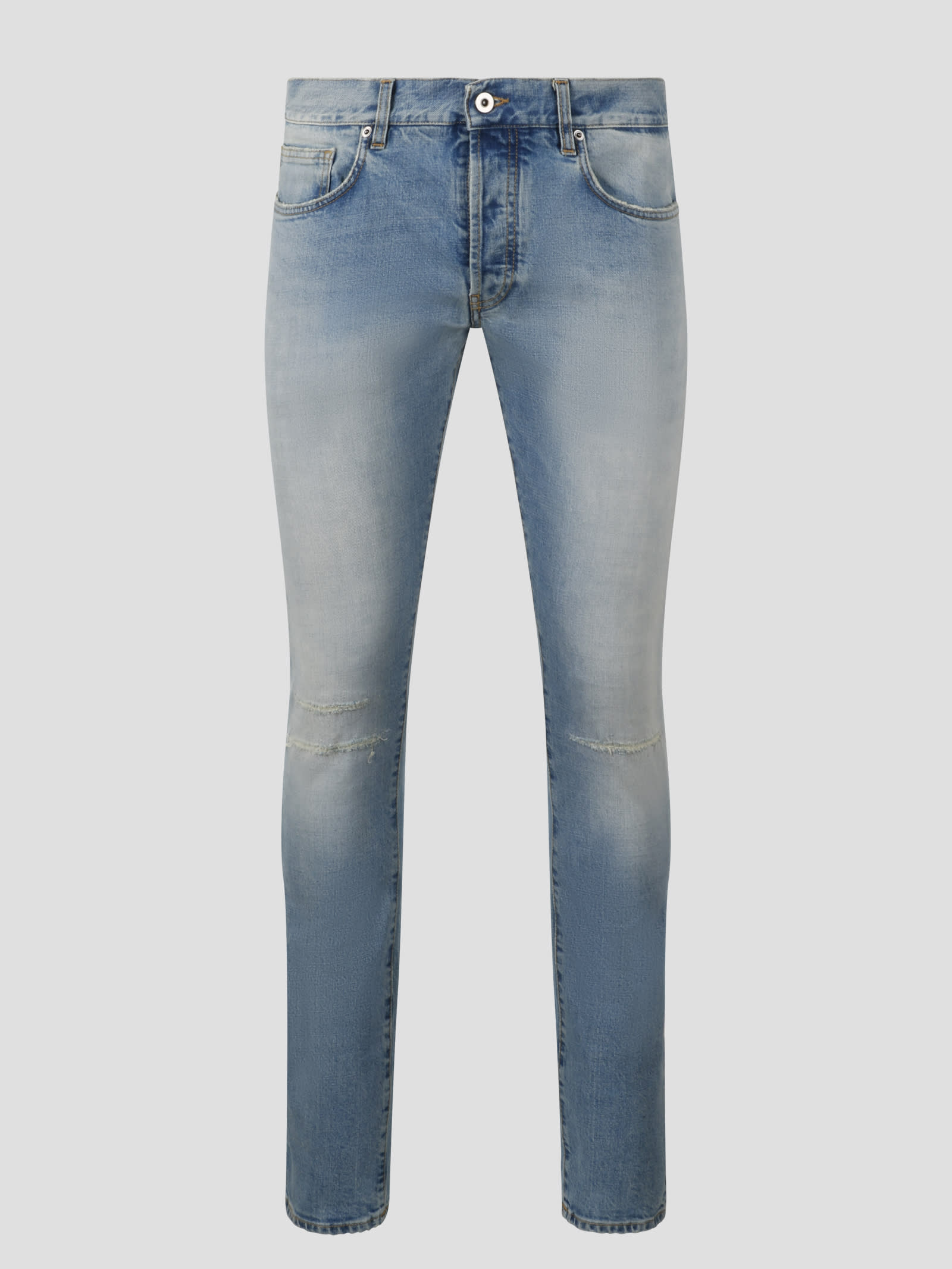 14 Bros Bleached Mended Bay Jeans In Blue
