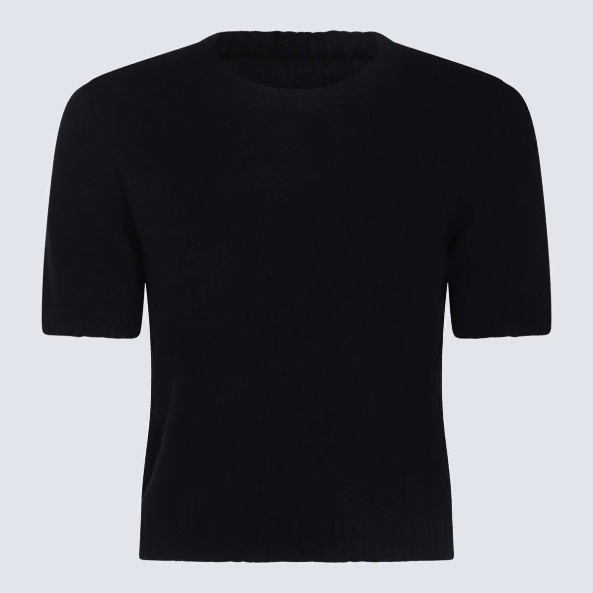 Maison Margiela Navy Blue Wool Crewneck In Blue