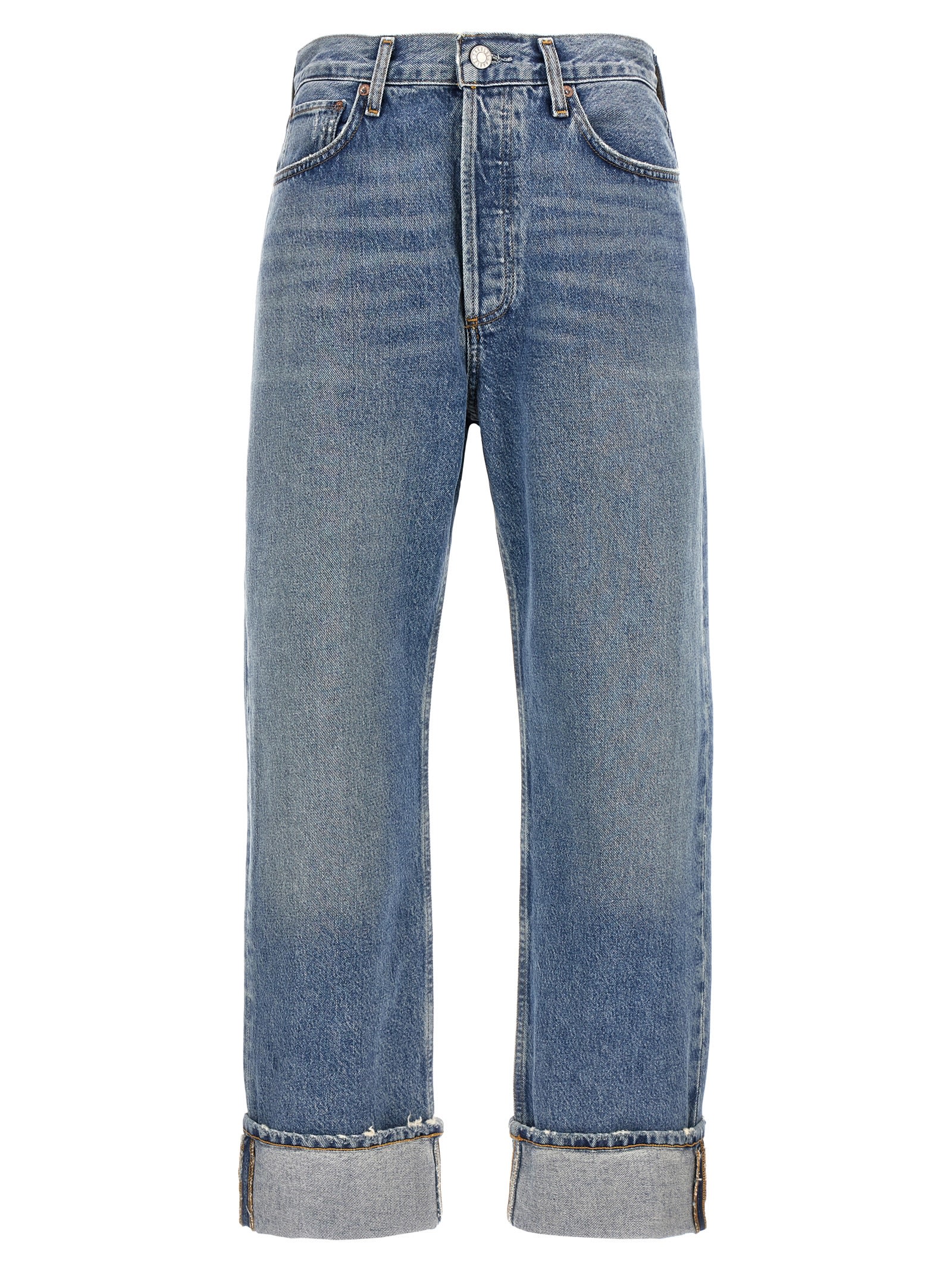 Shop Agolde Fran Jeans In Blue