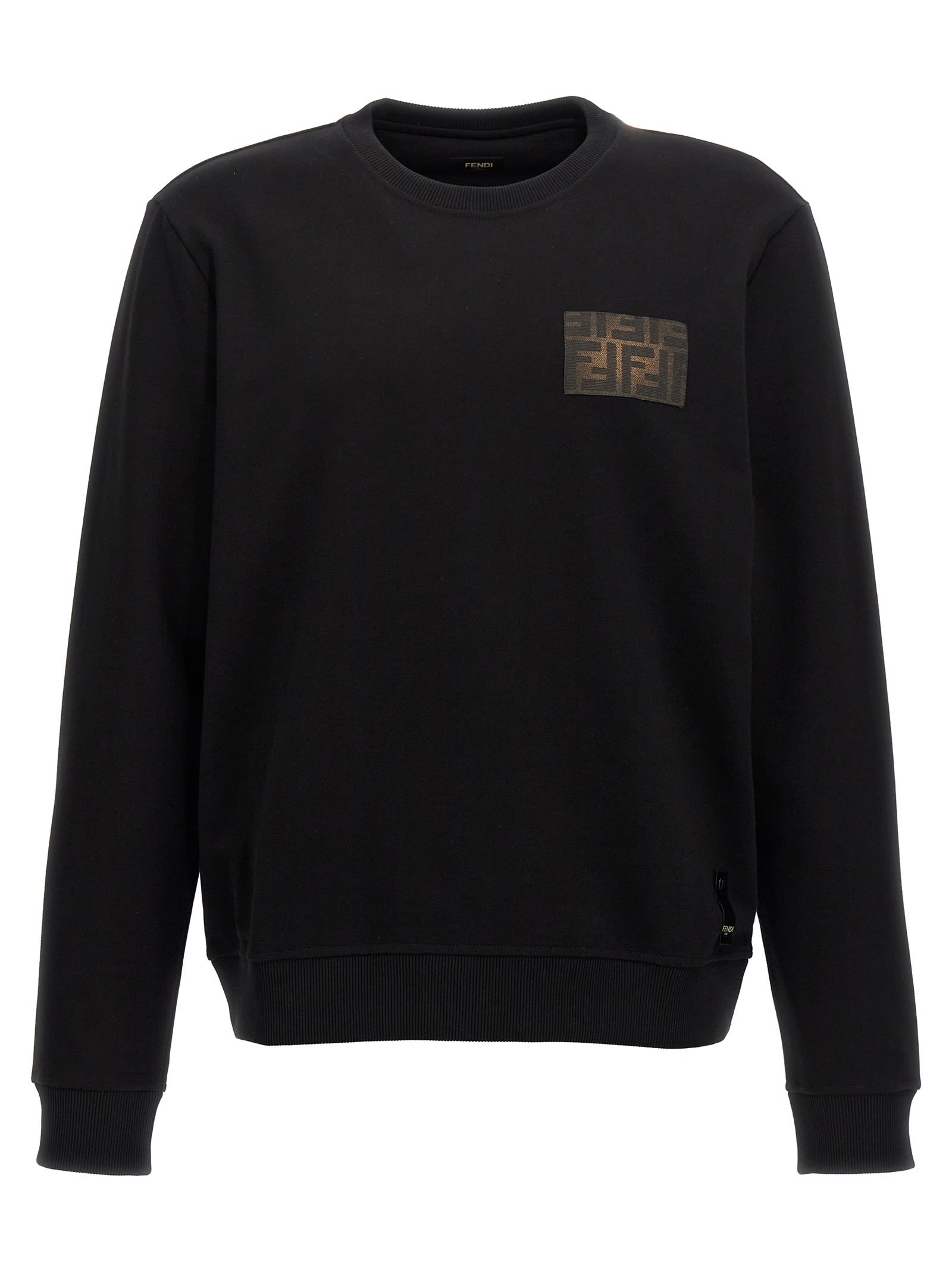 Shop Fendi Ff Eclissi Sweatshirt In Black