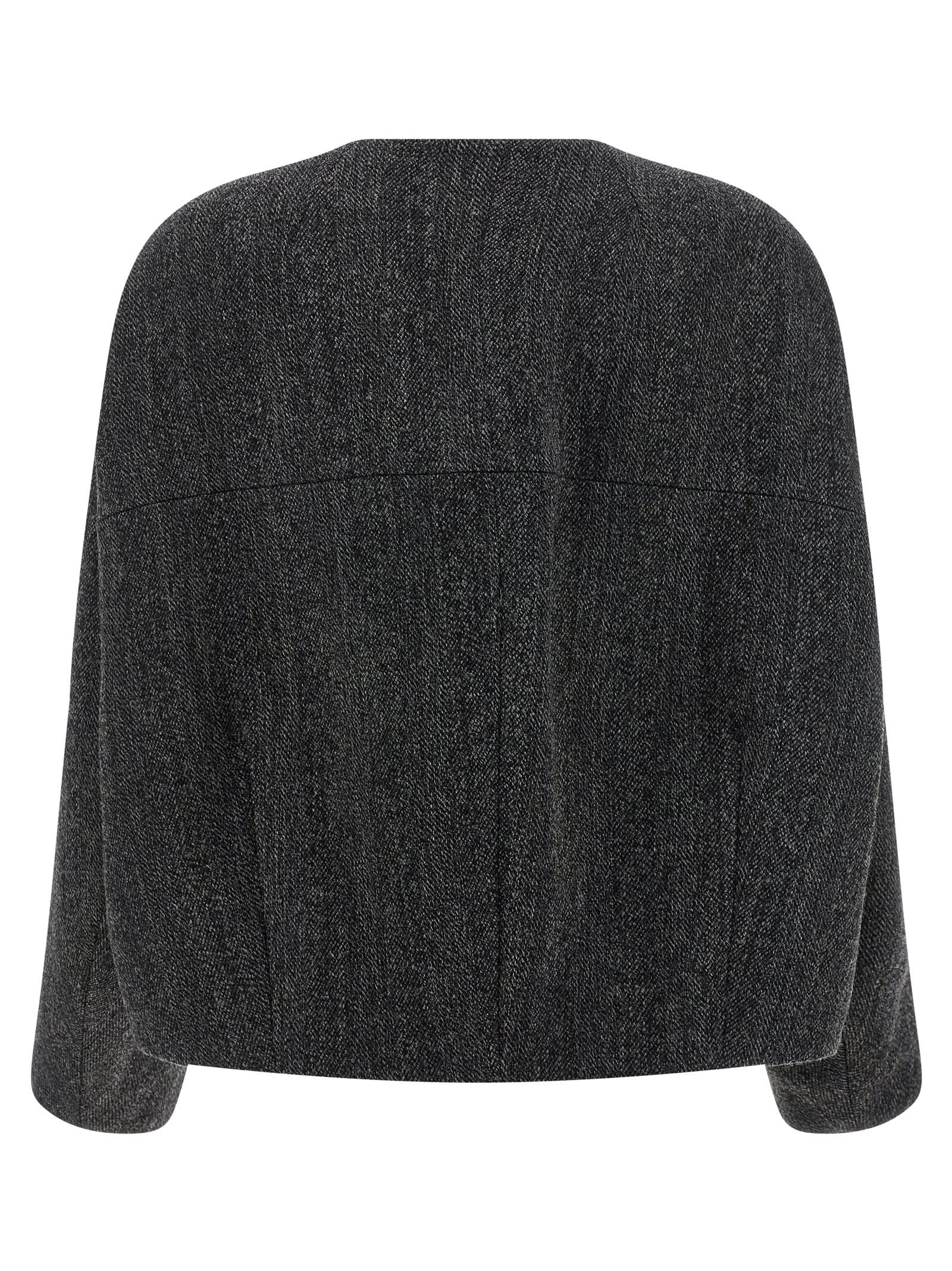 P.a.r.o.s.h Button-fastening Patch-pocket Jacket In Gray