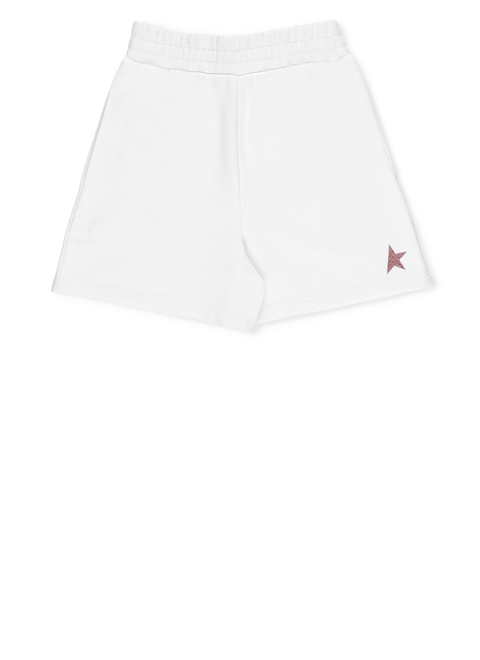 Shop Golden Goose Shorts With Star Logo In White