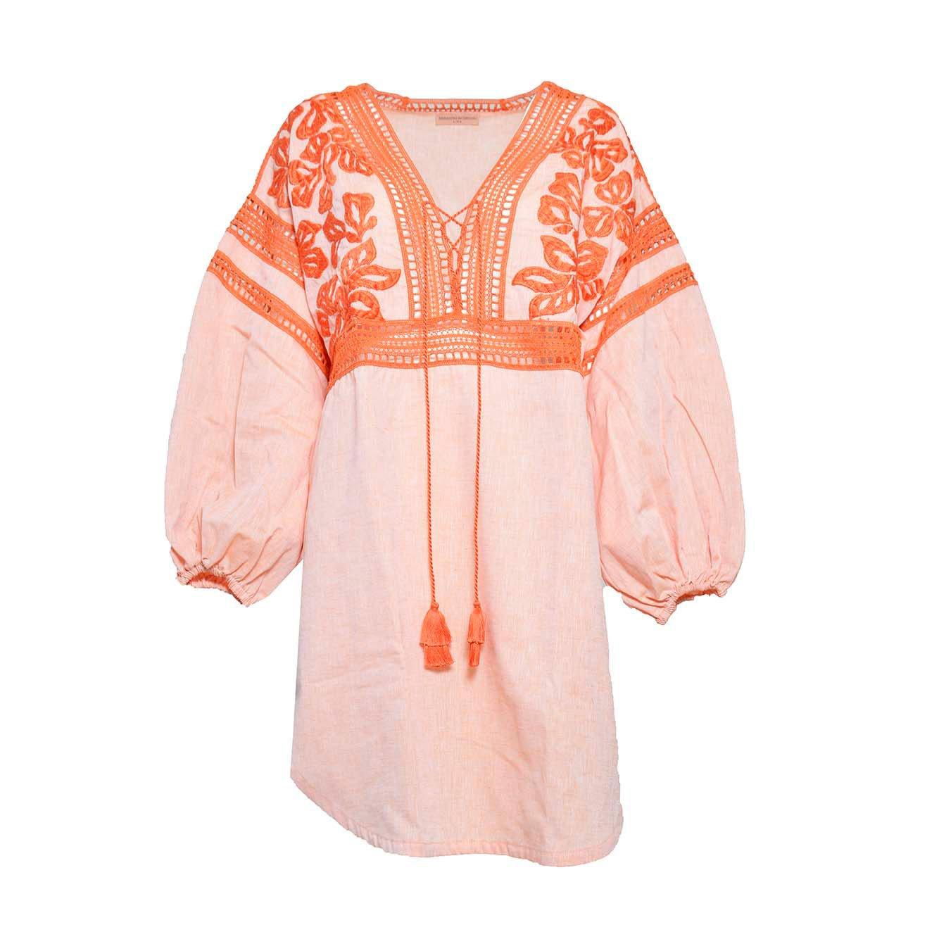Ermanno Scervino Floral Embroidered Drawstring Dress