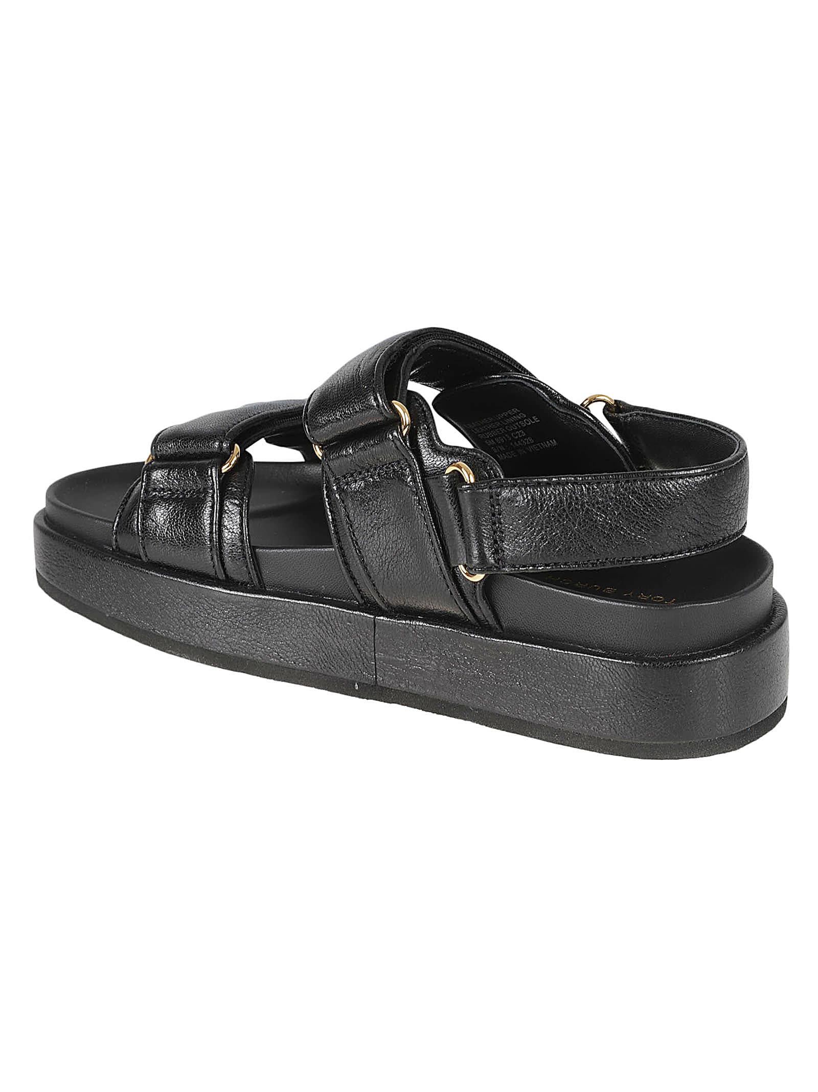 Tory Burch Kira Sport Leather Sandals in Black