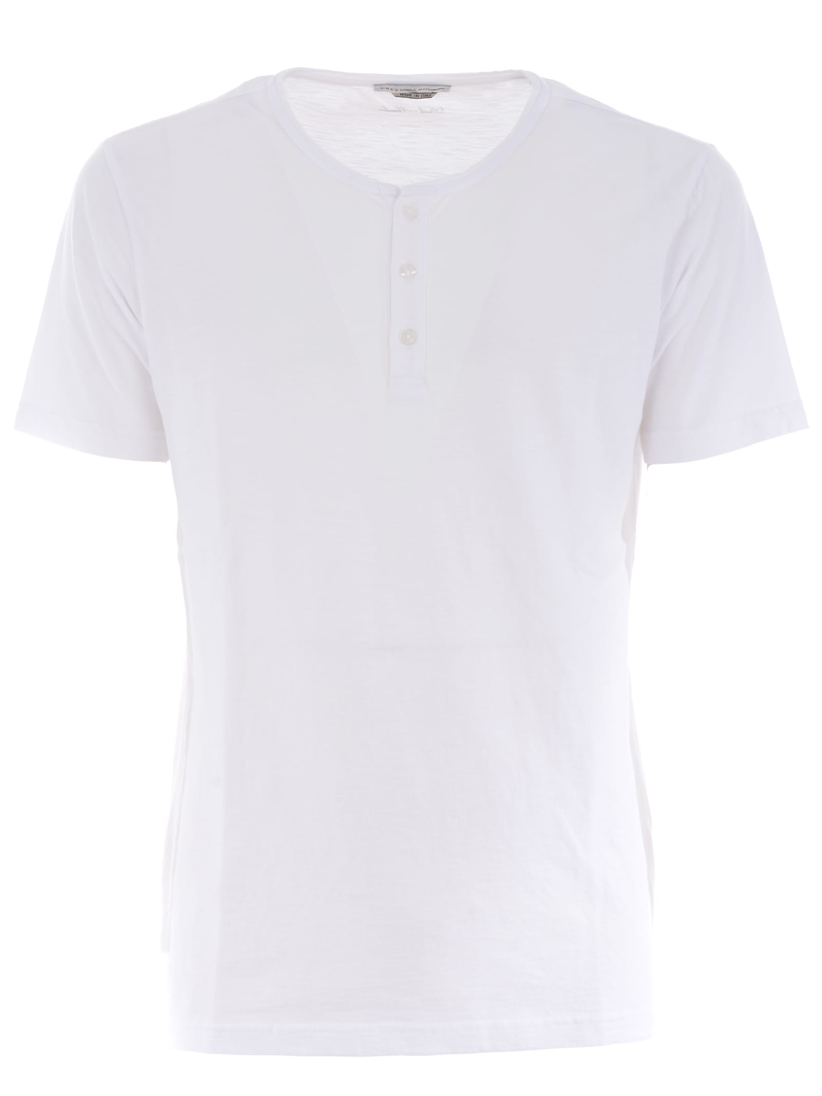 Daniele Alessandrini Grey  Balsamico Cotton T-shirt In Bianco