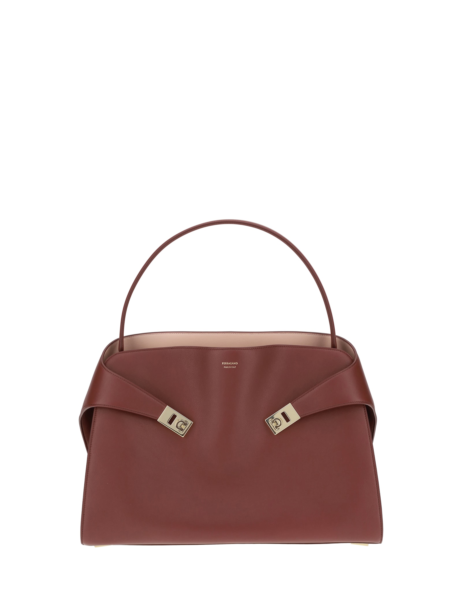 Shop Ferragamo Leather Top Handbag
