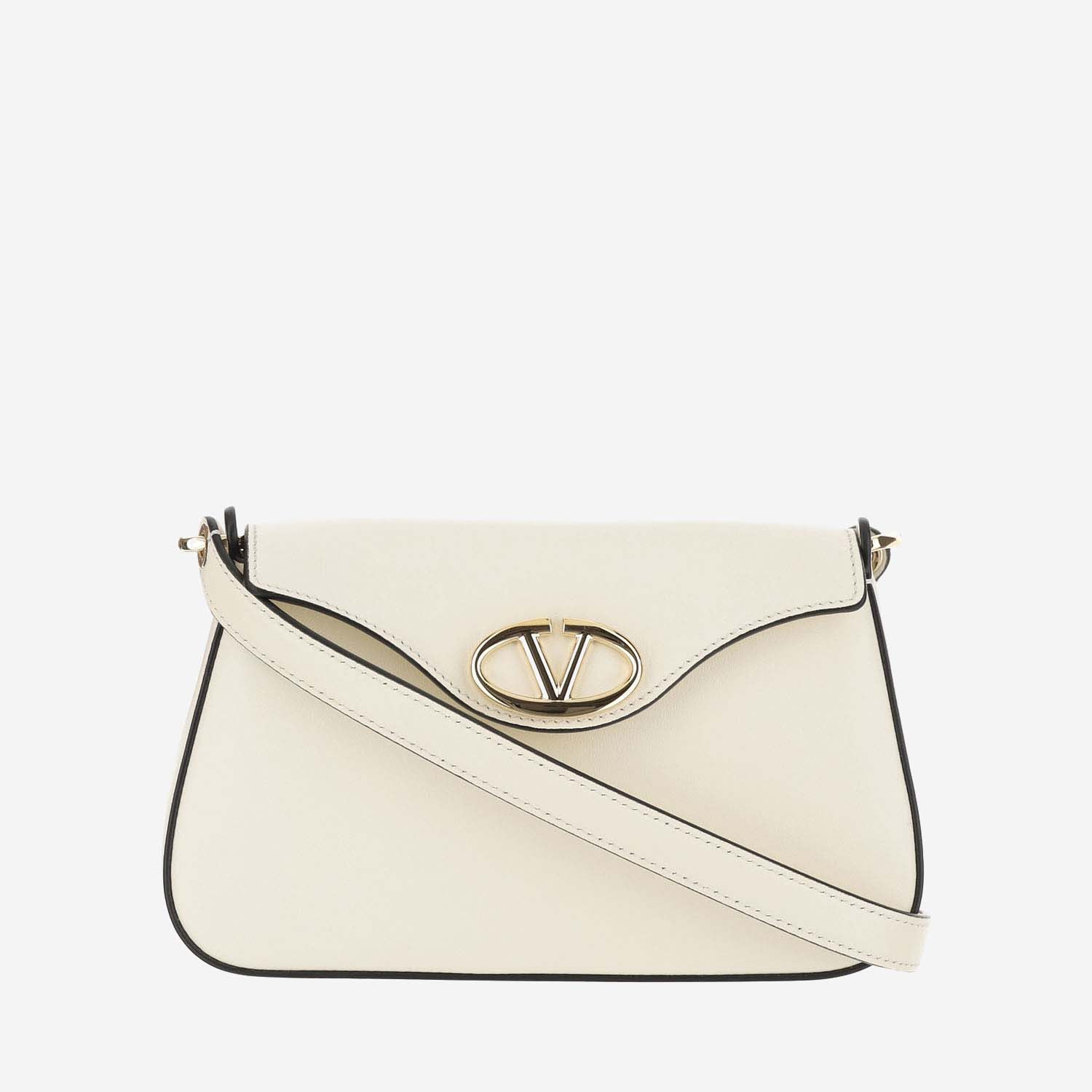 Shop Valentino Vlogo Signature Shoulder Bag In White