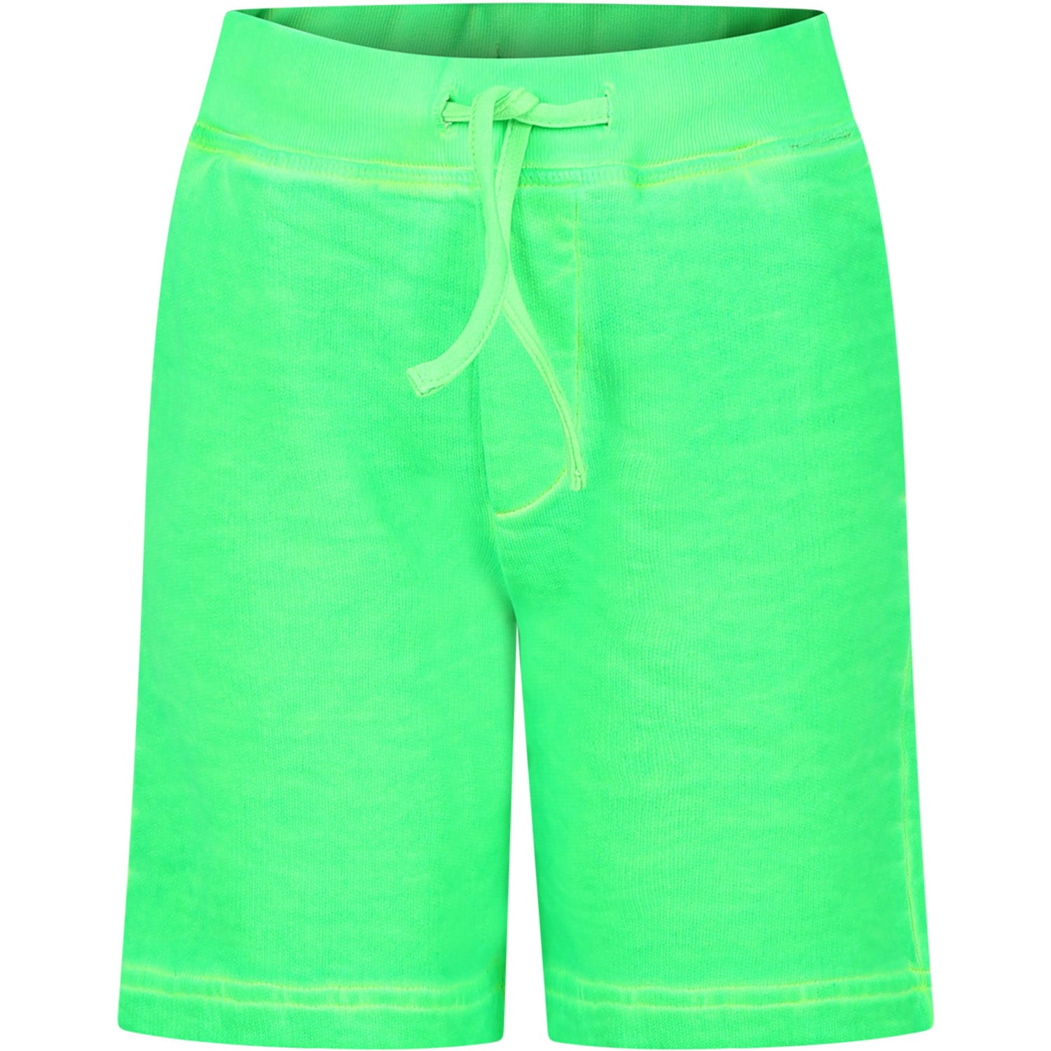 Dsquared2 Green Sports Shorts For Boy With Logo In Green