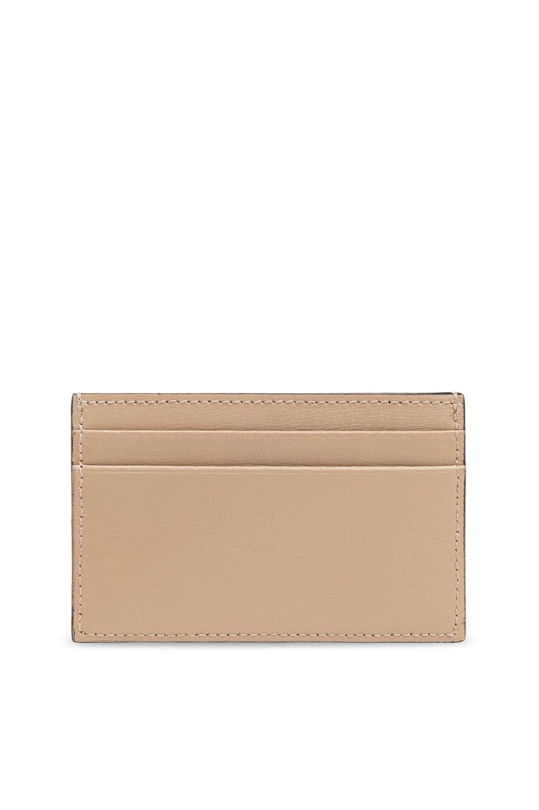 Shop Alexander Mcqueen Logo Card Holder In Beige