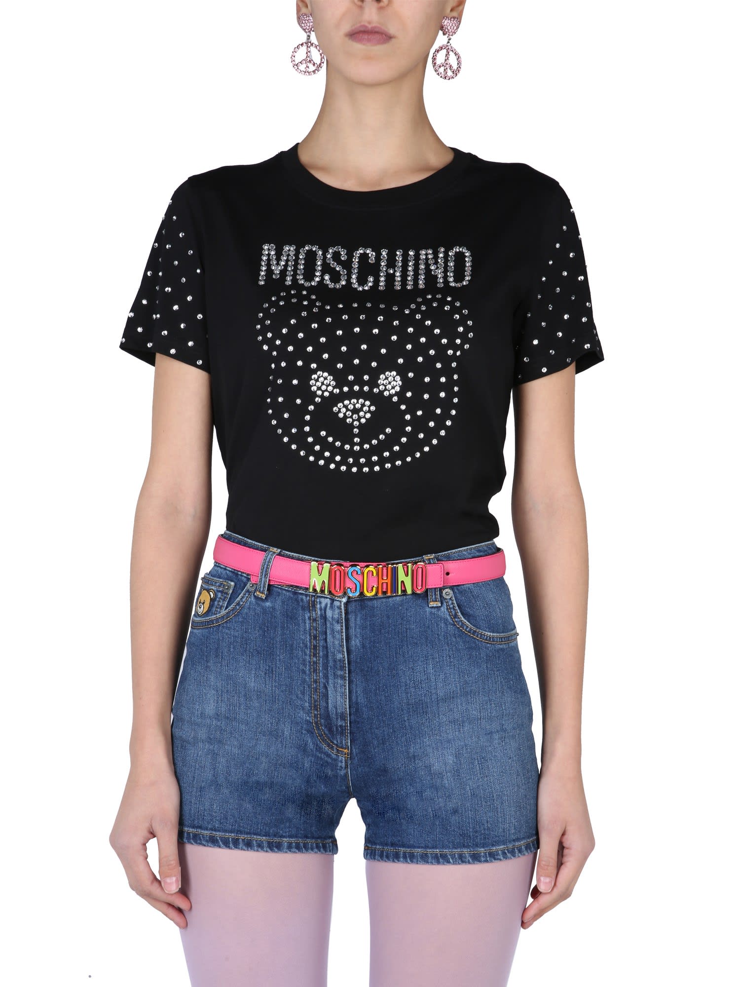 Moschino Crystal Teddy Bear T-shirt