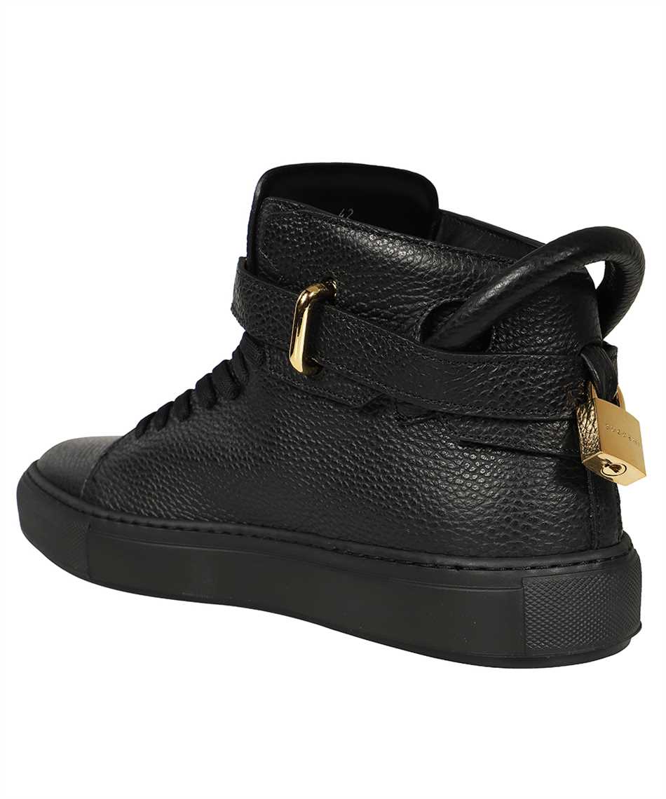 Shop Buscemi Leather High-top Sneakers In Black