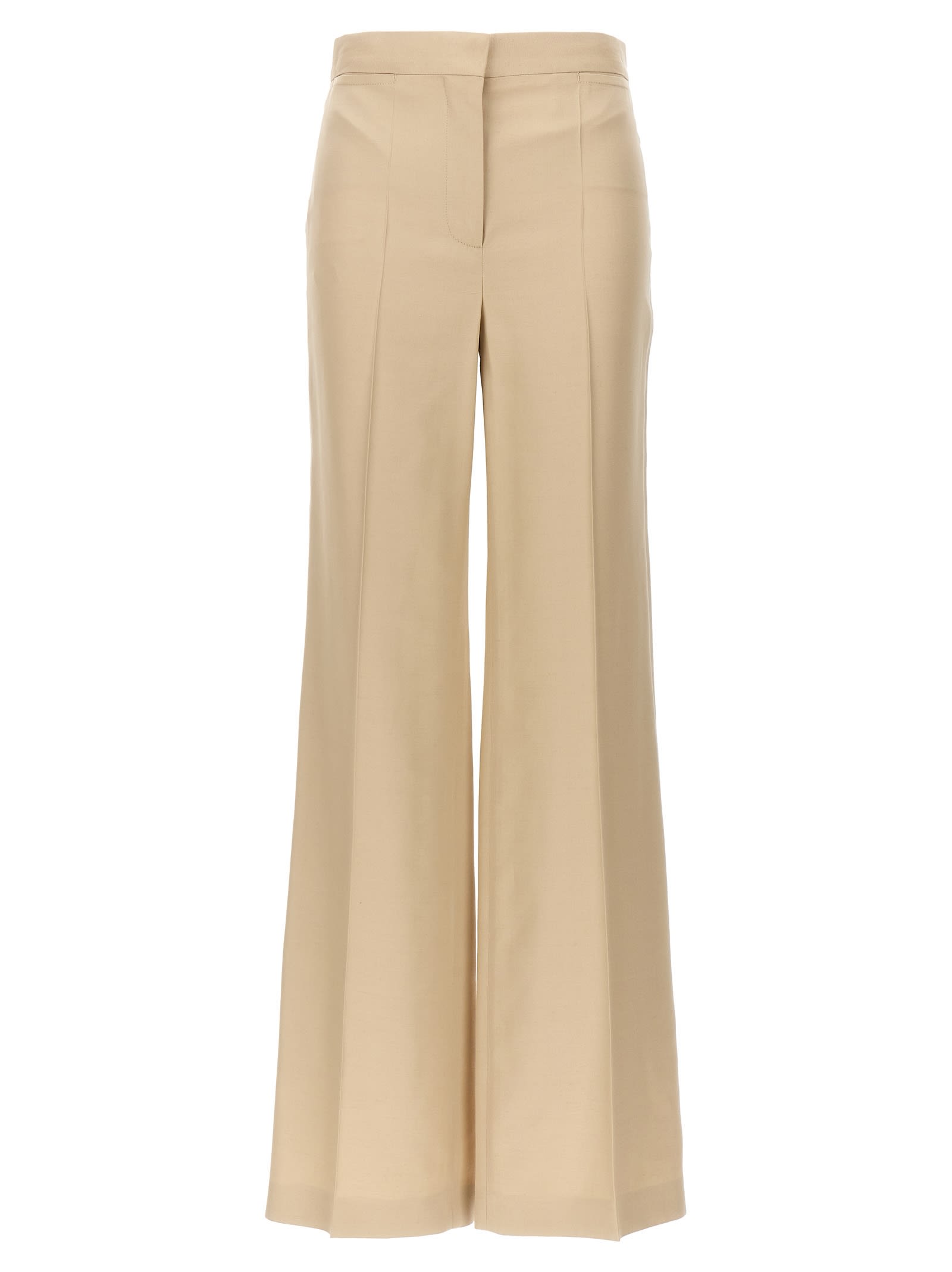 Shop Stella Mccartney Flared Pants In Beige