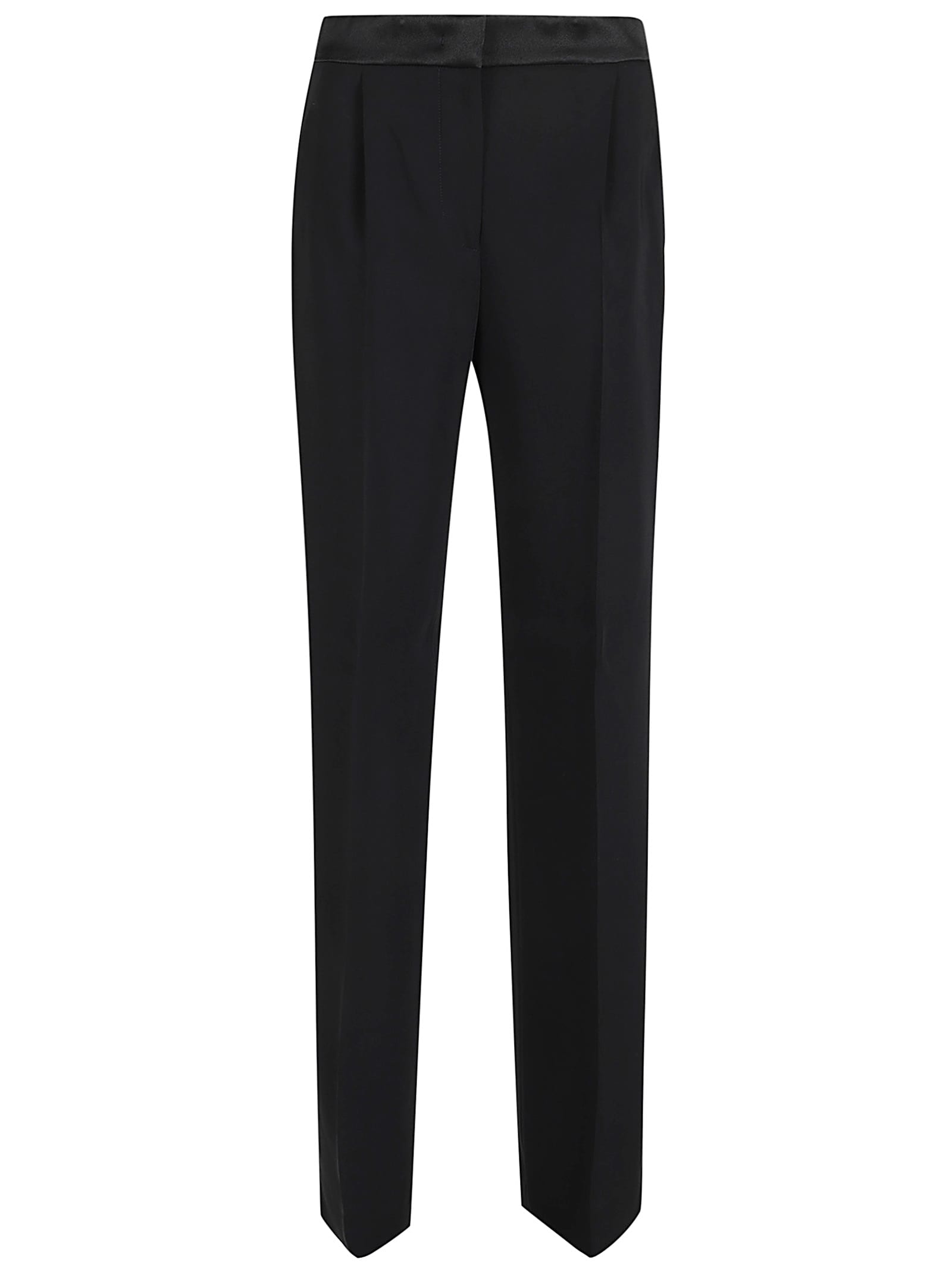 Shop Alberta Ferretti Cady Viscosa Stretch Pants In Nero