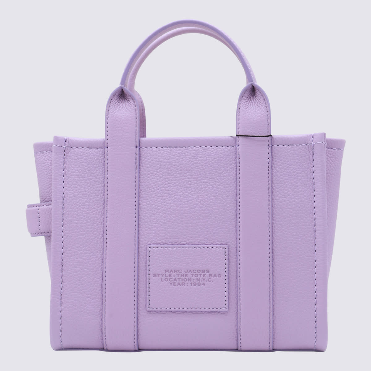 Shop Marc Jacobs Purple Leather The Mini Tote Bag In Wisteria