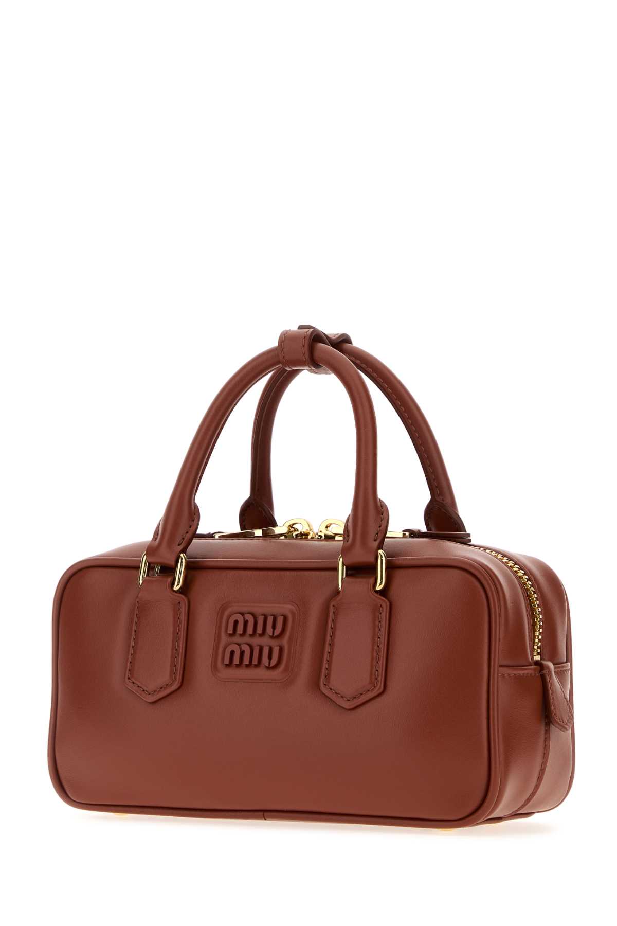 Miu Miu Arcadie Regular Cognac Coloured Top Case Women In Brown