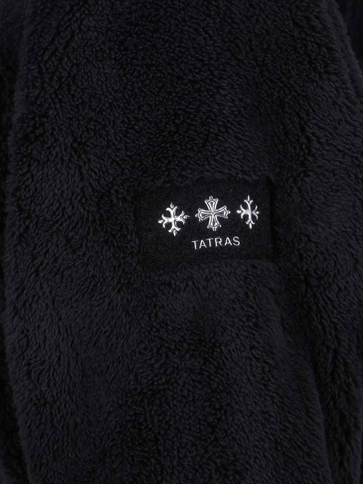 Tatras Menfi Black Jacket With Drawstring Hood And Logo Patch On The Sleeve In Ecofur Man In Blue