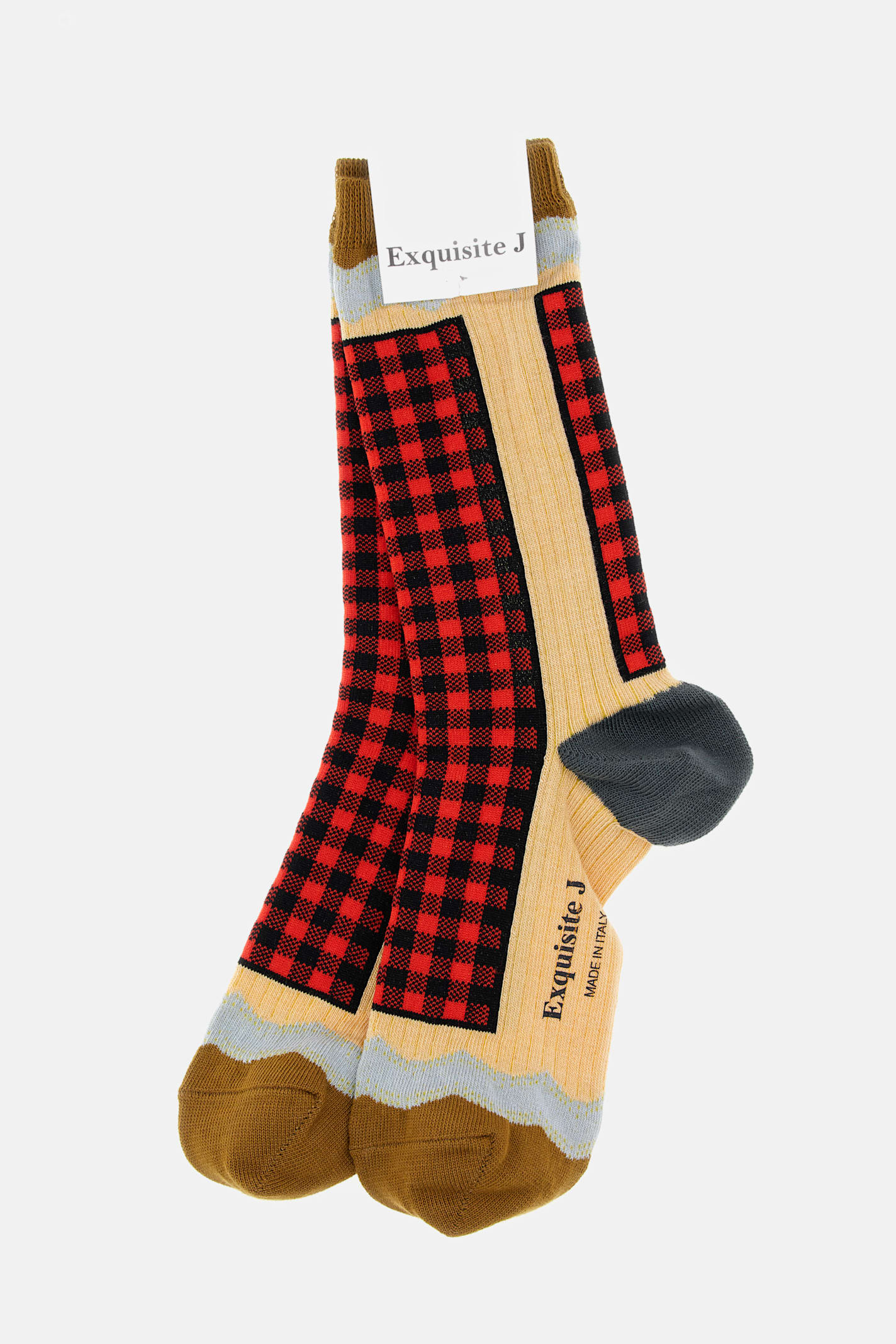 Exquisite J Mid-lenght Cotton Blend Socks In Multi