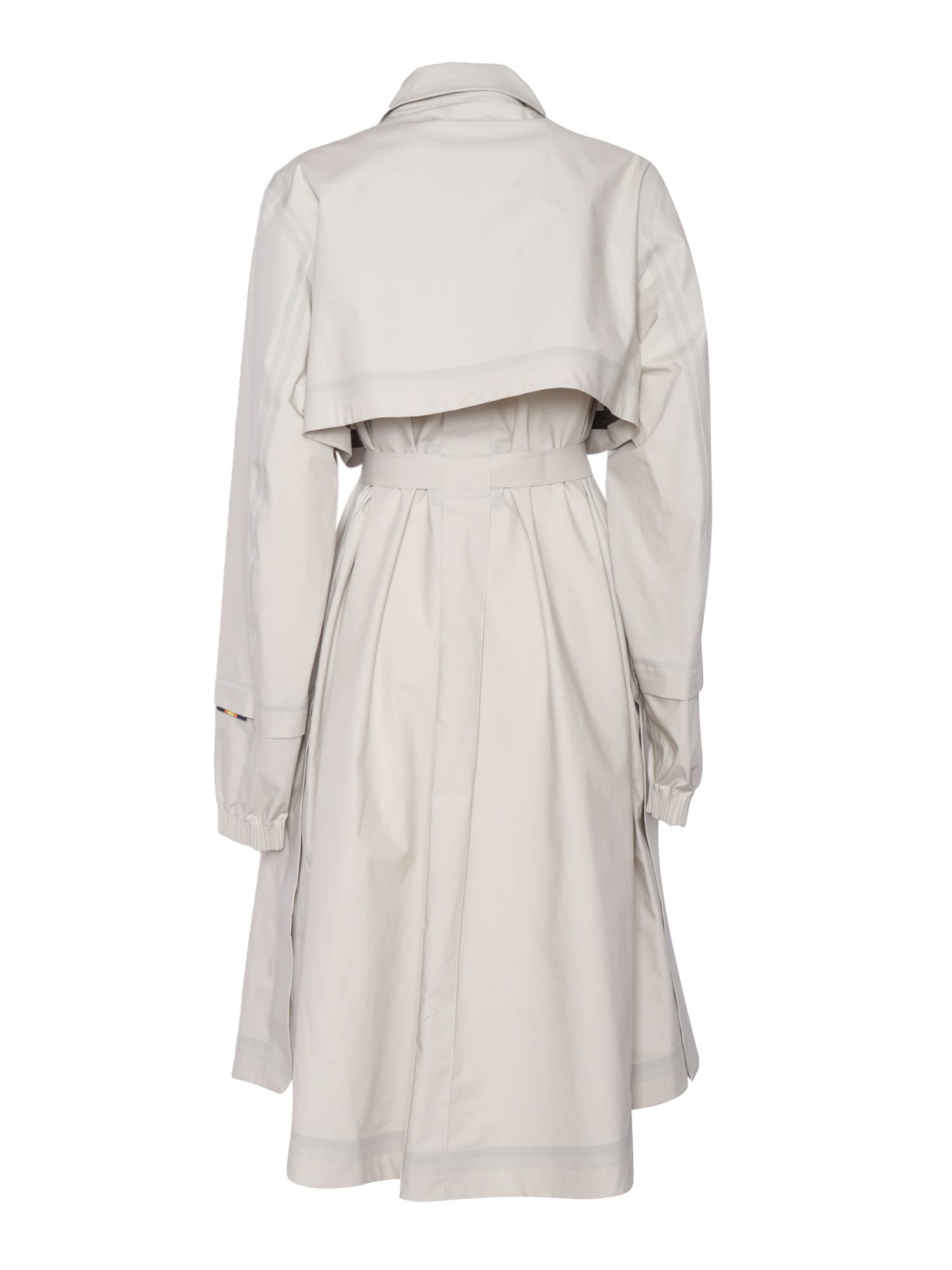 K-way Jesy 3l Poplin Long Down Jacket In Neutral
