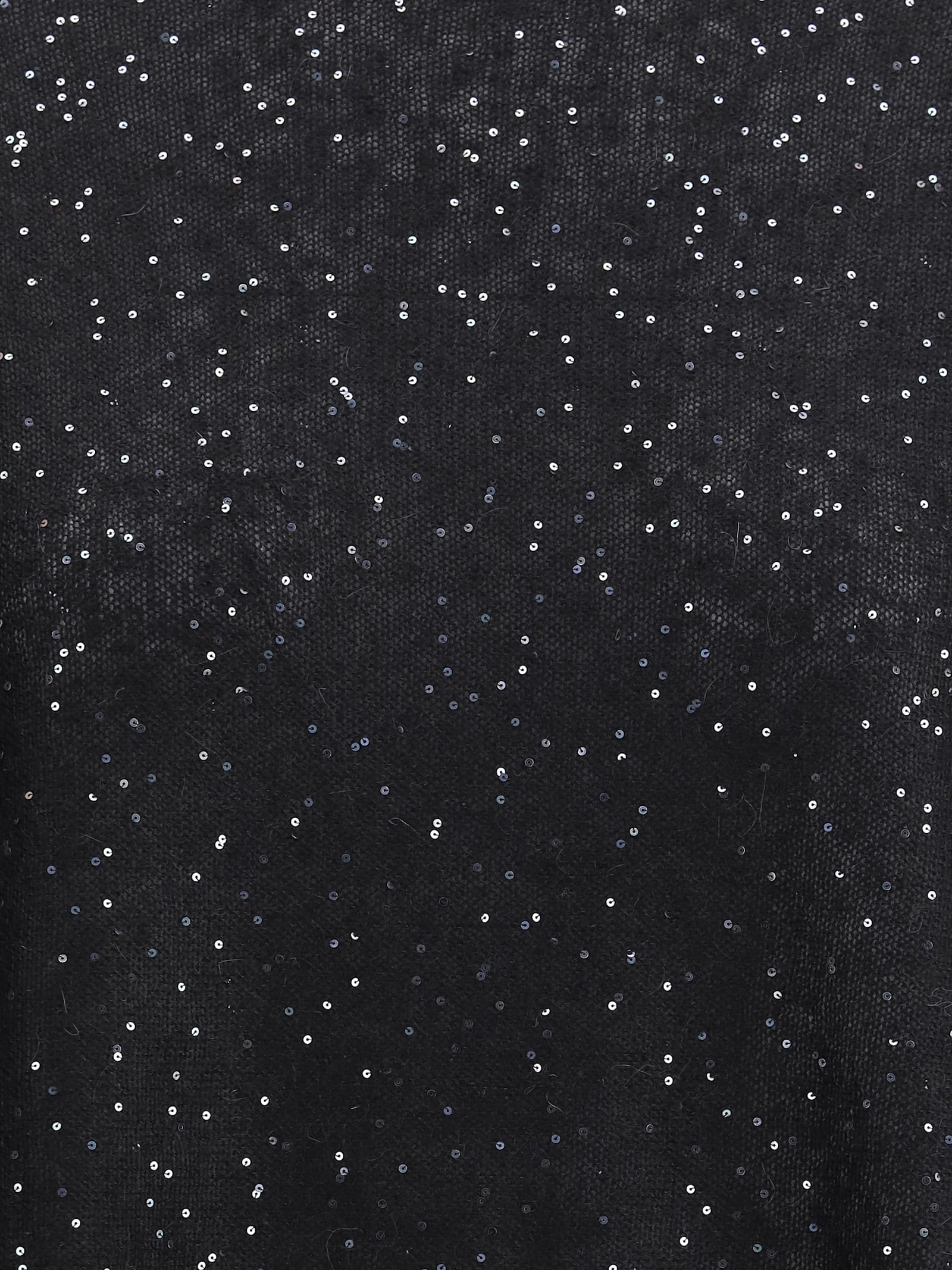 Fabiana Filippi Embroidered Sequin Sweater In Nero