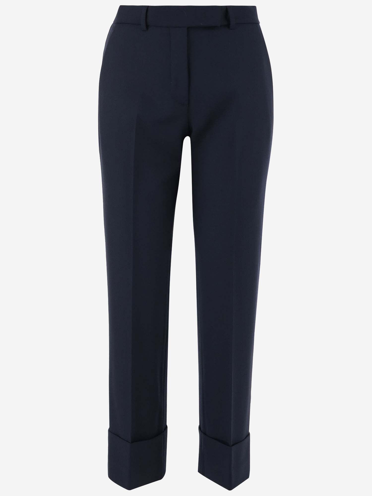 Shop Ql2 Stretch Wool Pants In Blue