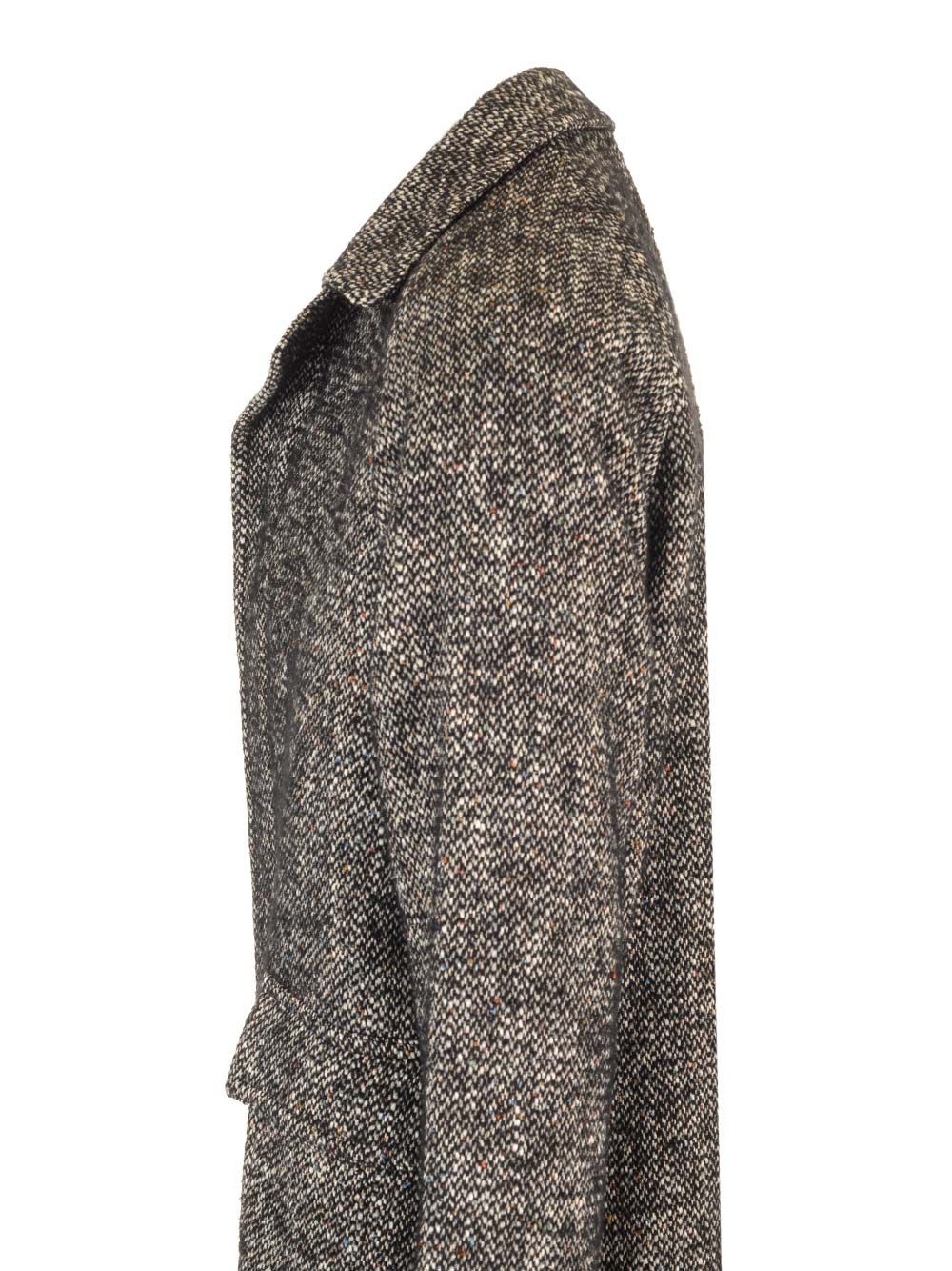 Shop Tagliatore Unlined Tweed Coat In Grey