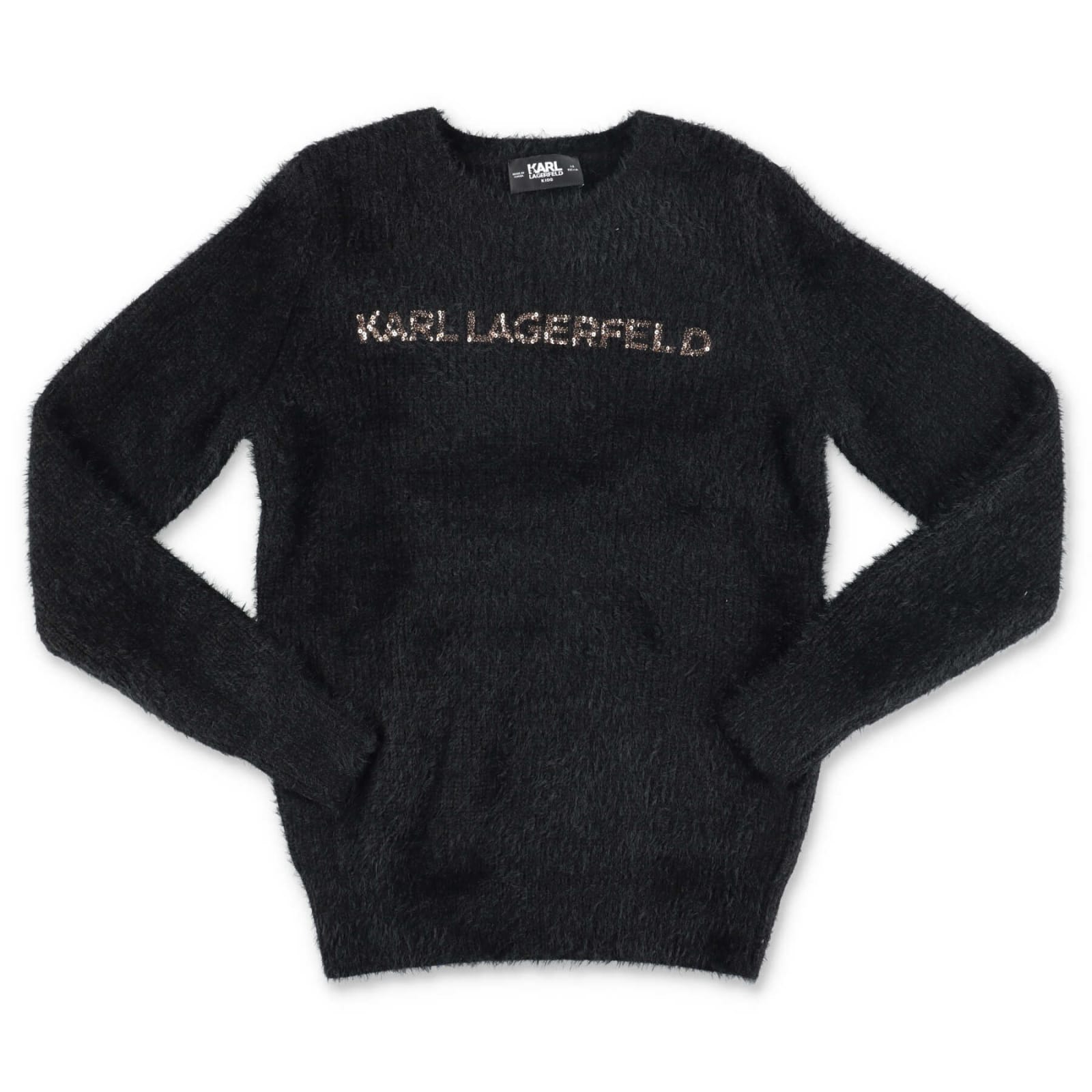 Karl Lagerfeld Kids Pullover Nero In Maglia