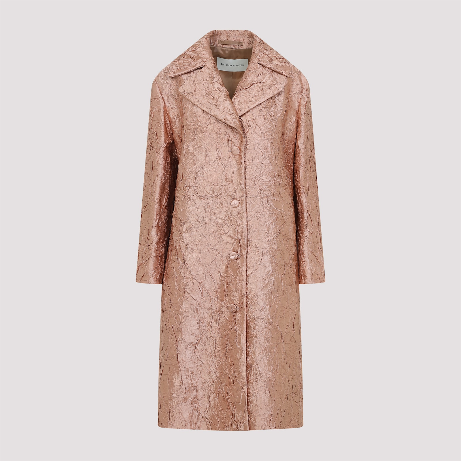 Shop Dries Van Noten Ricca Coat In Peach