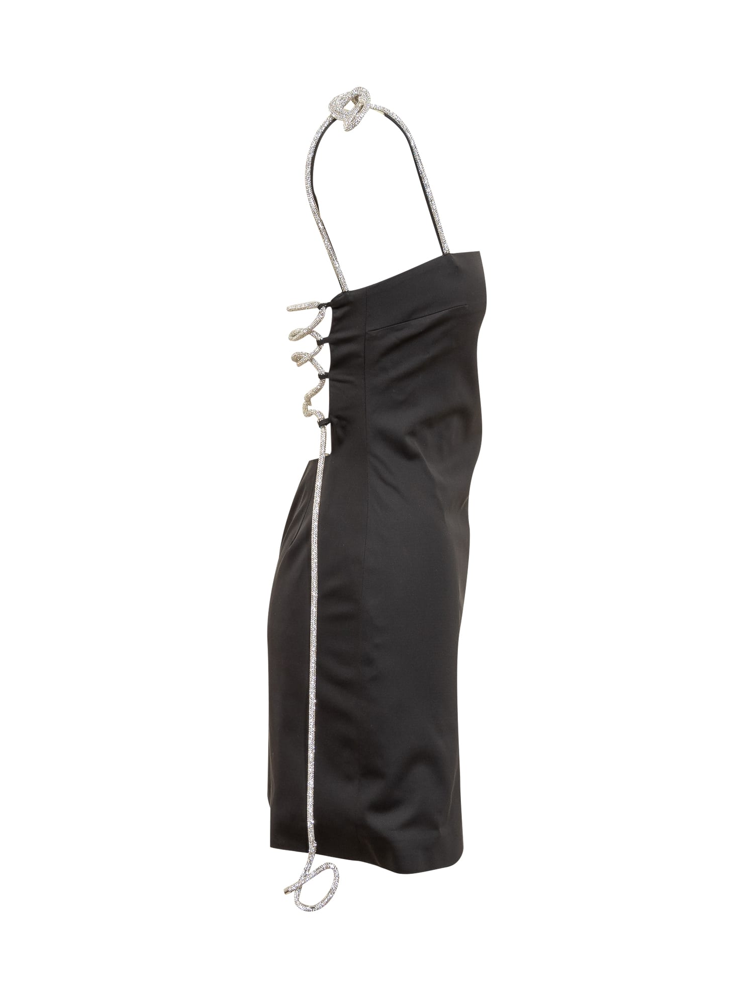 Shop Giuseppe Di Morabito Rhinestones Dress In Black
