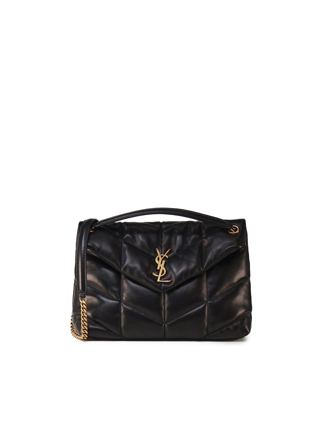 Shop Saint Laurent Puffer Medium Bag In Lambskin In Black