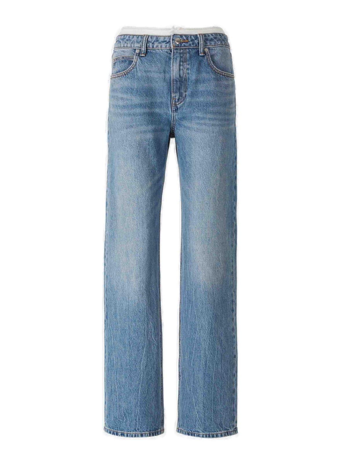 Logo Patch Straight-leg Jeans