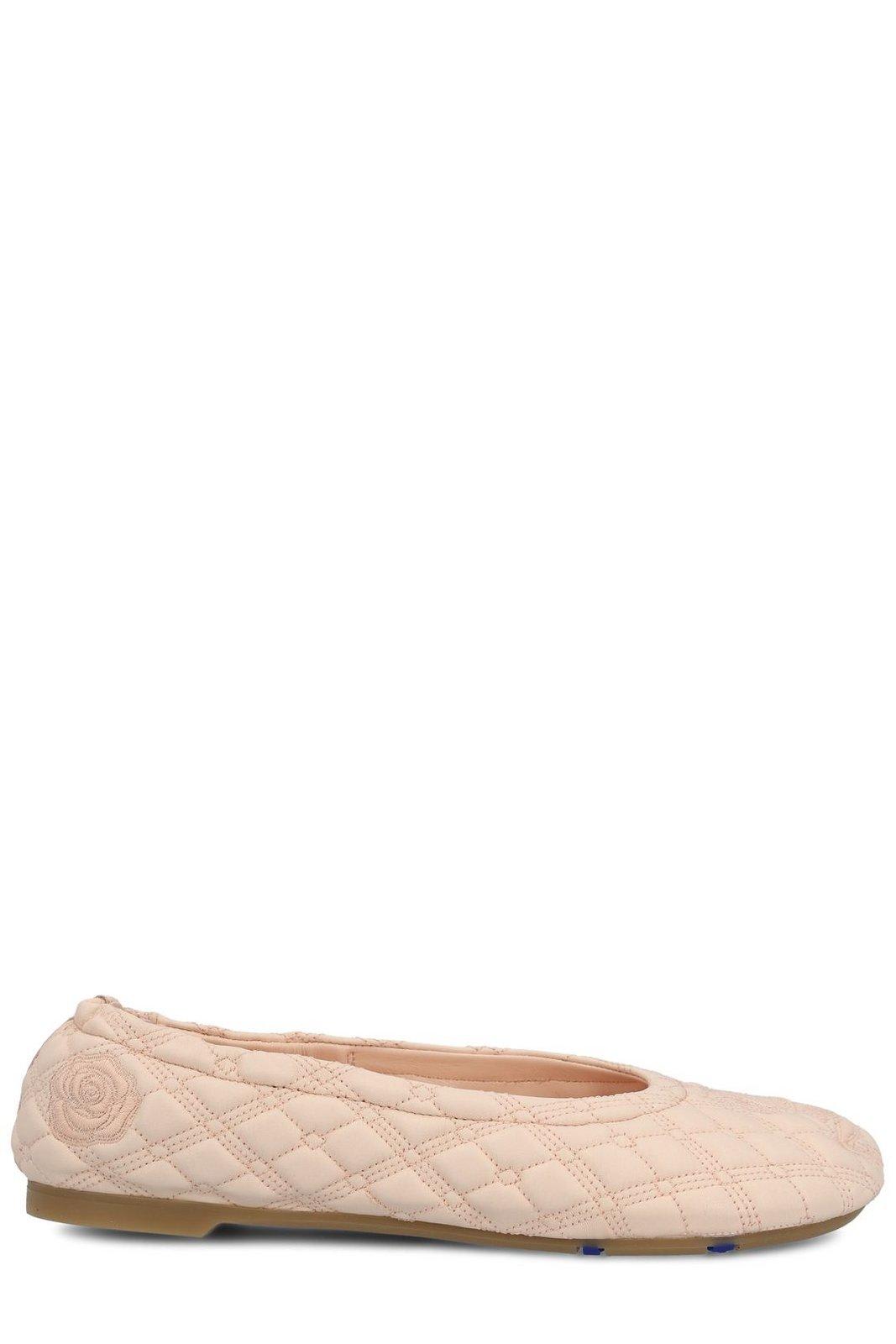 BURBERRY SADLER QUILTED BALLERINA SHOES 