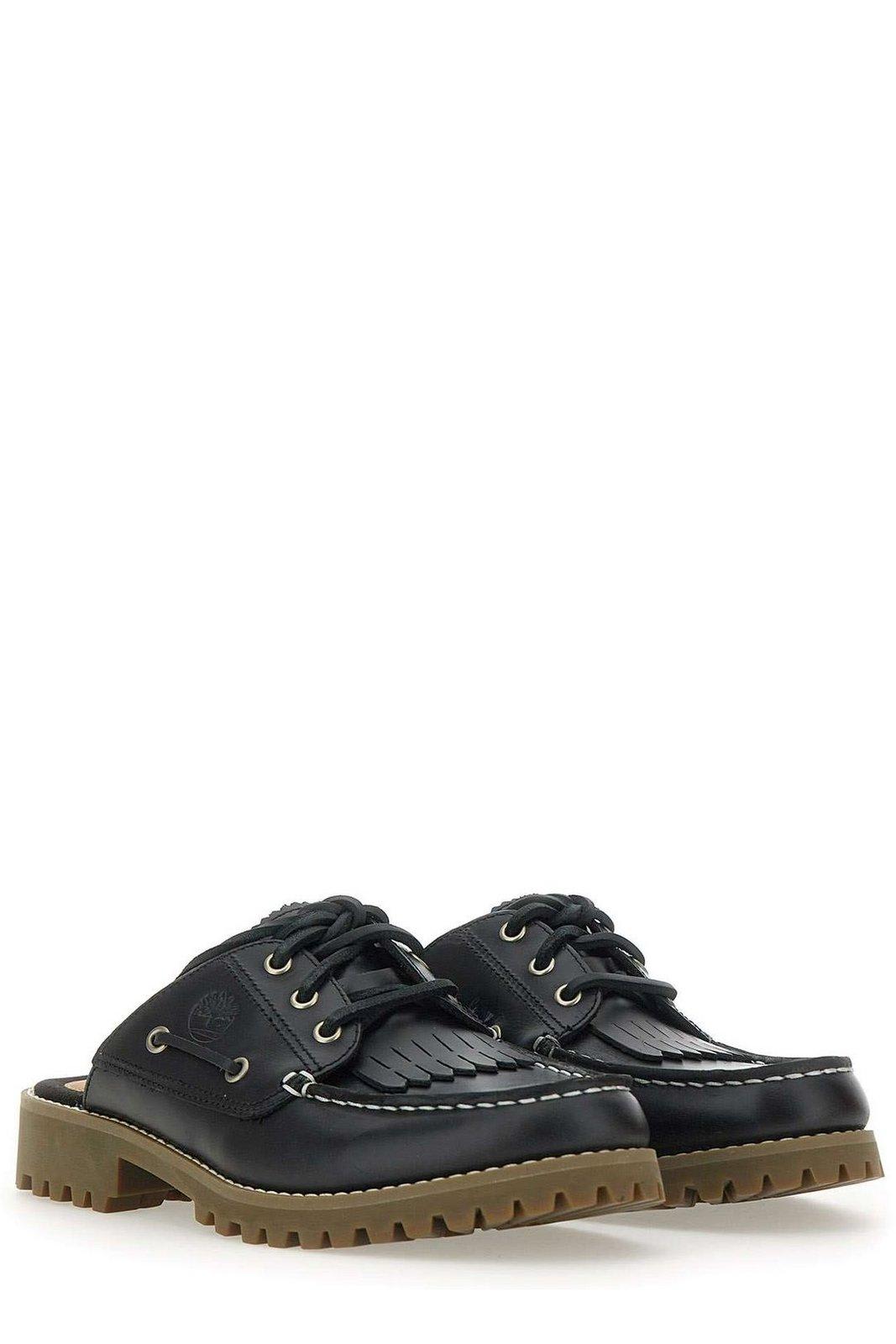 Timberland Black Mules With Lace-up