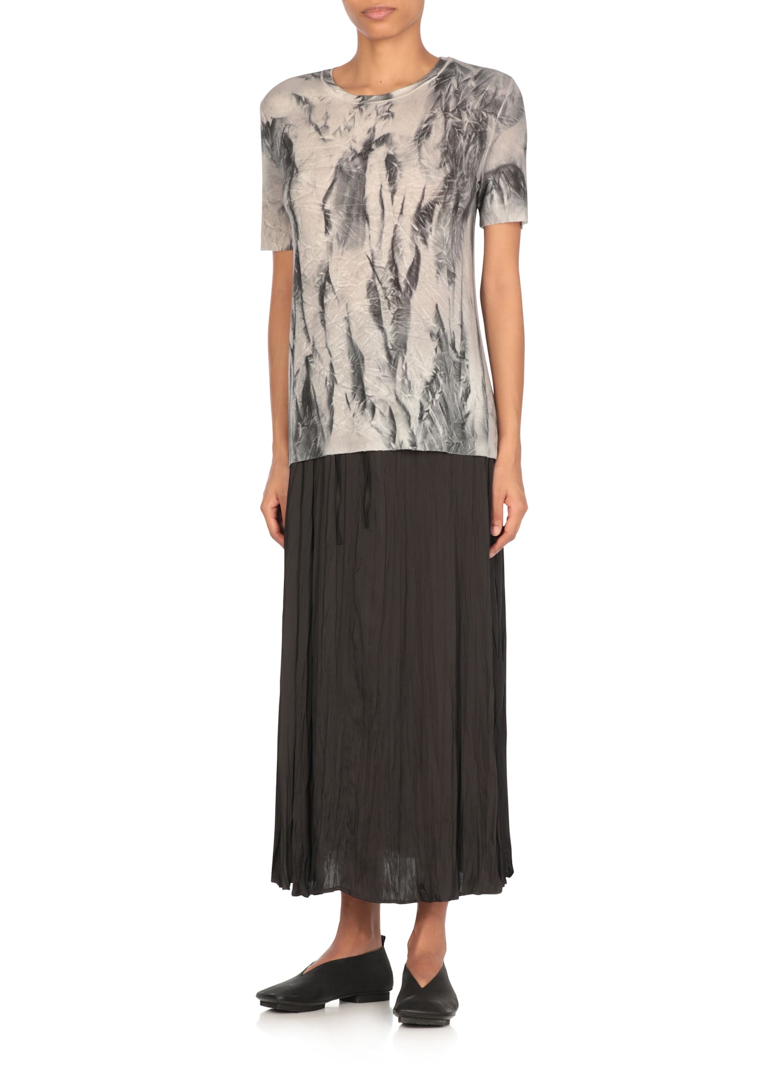 Avant Toi Grey Silk Blend T-shirt