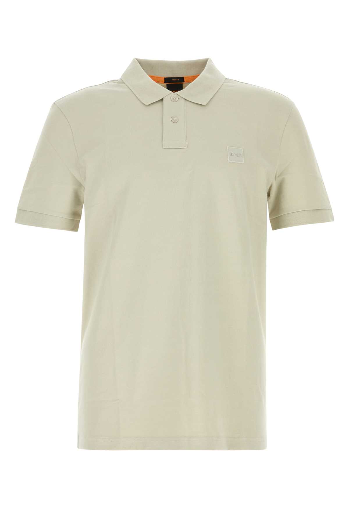 Khaki Stretch Piquet Polo Shirt