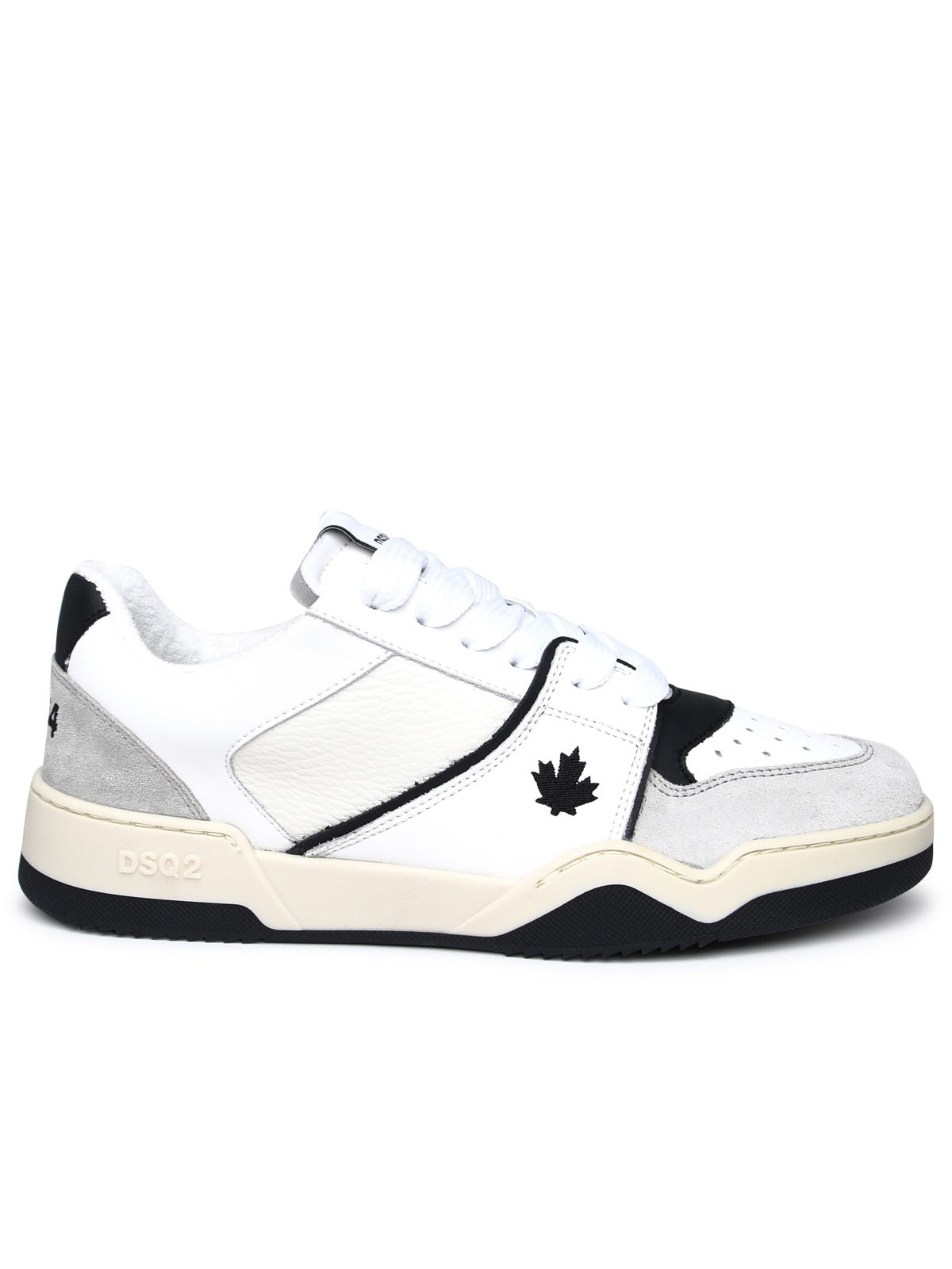 Shop Dsquared2 White Leather Piker Sneakers