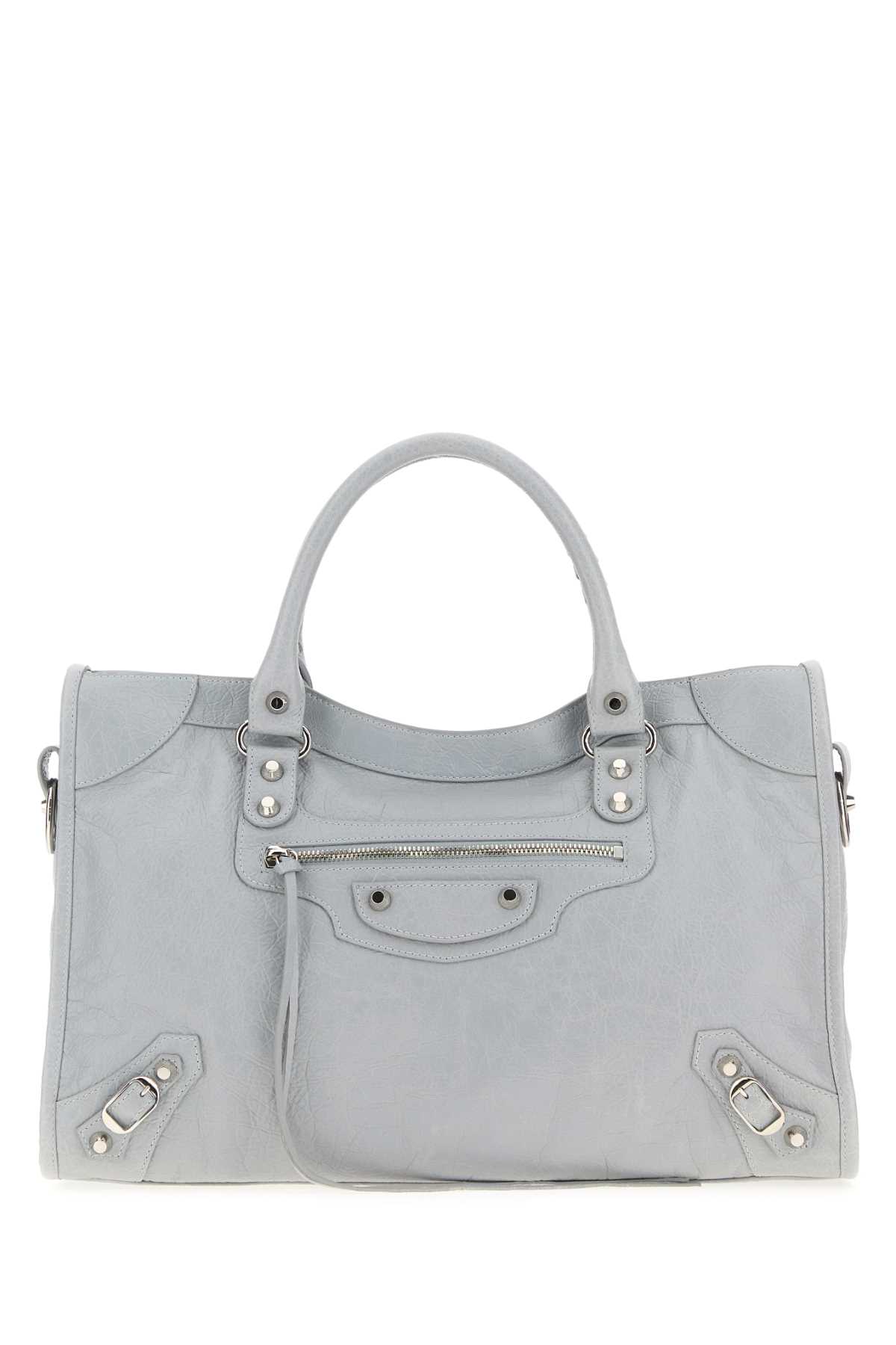 Light Grey Leather Medium Le City Handbag