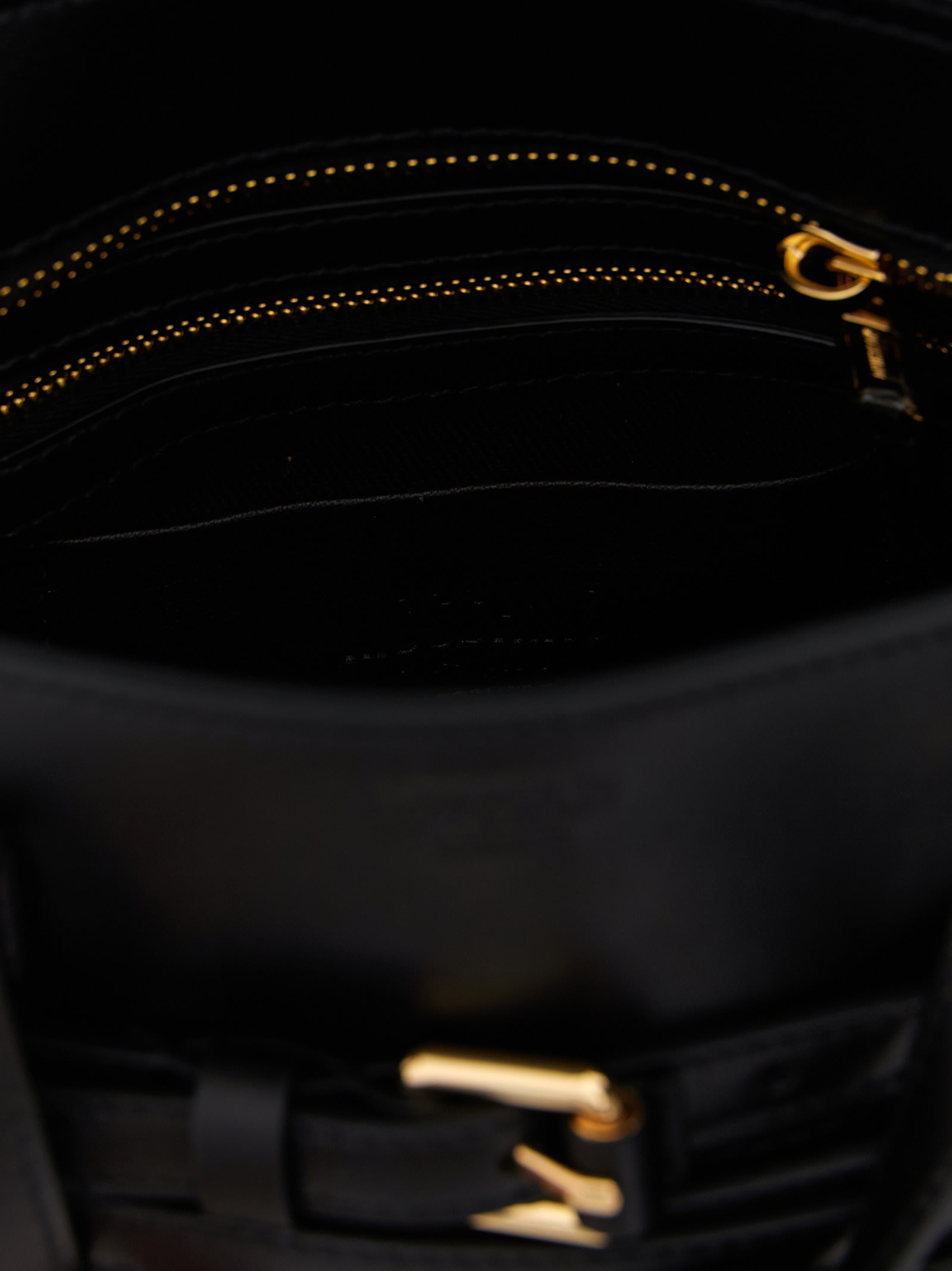 Moschino Tie Me Small Leather Handbag In Black