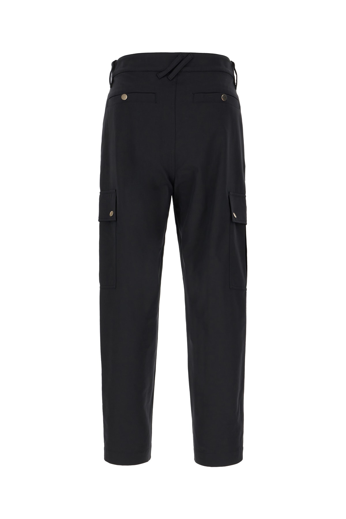 Shop Burberry Black Stretch Cotton Blend Pants