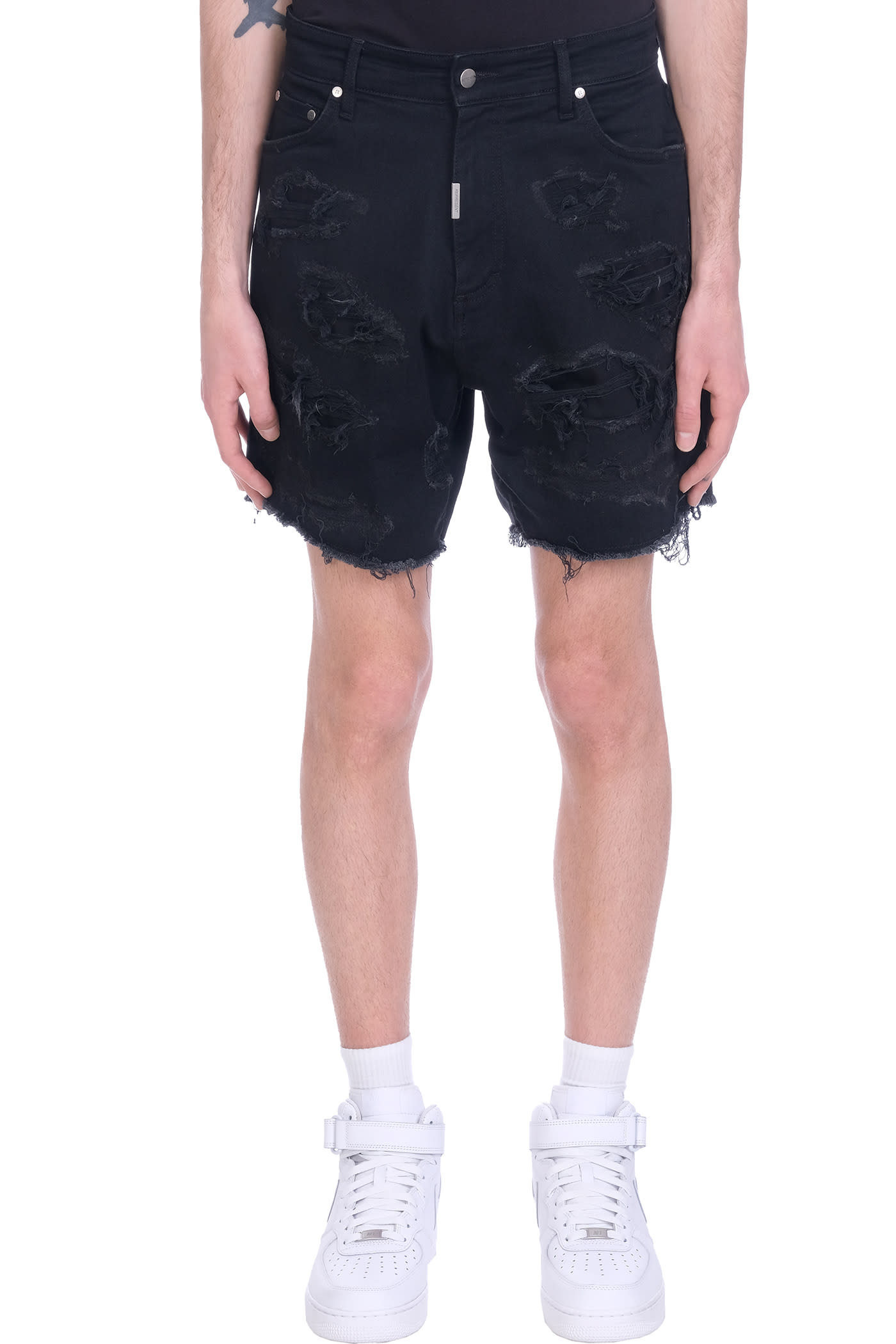 REPRESENT Shorts In Black Denim