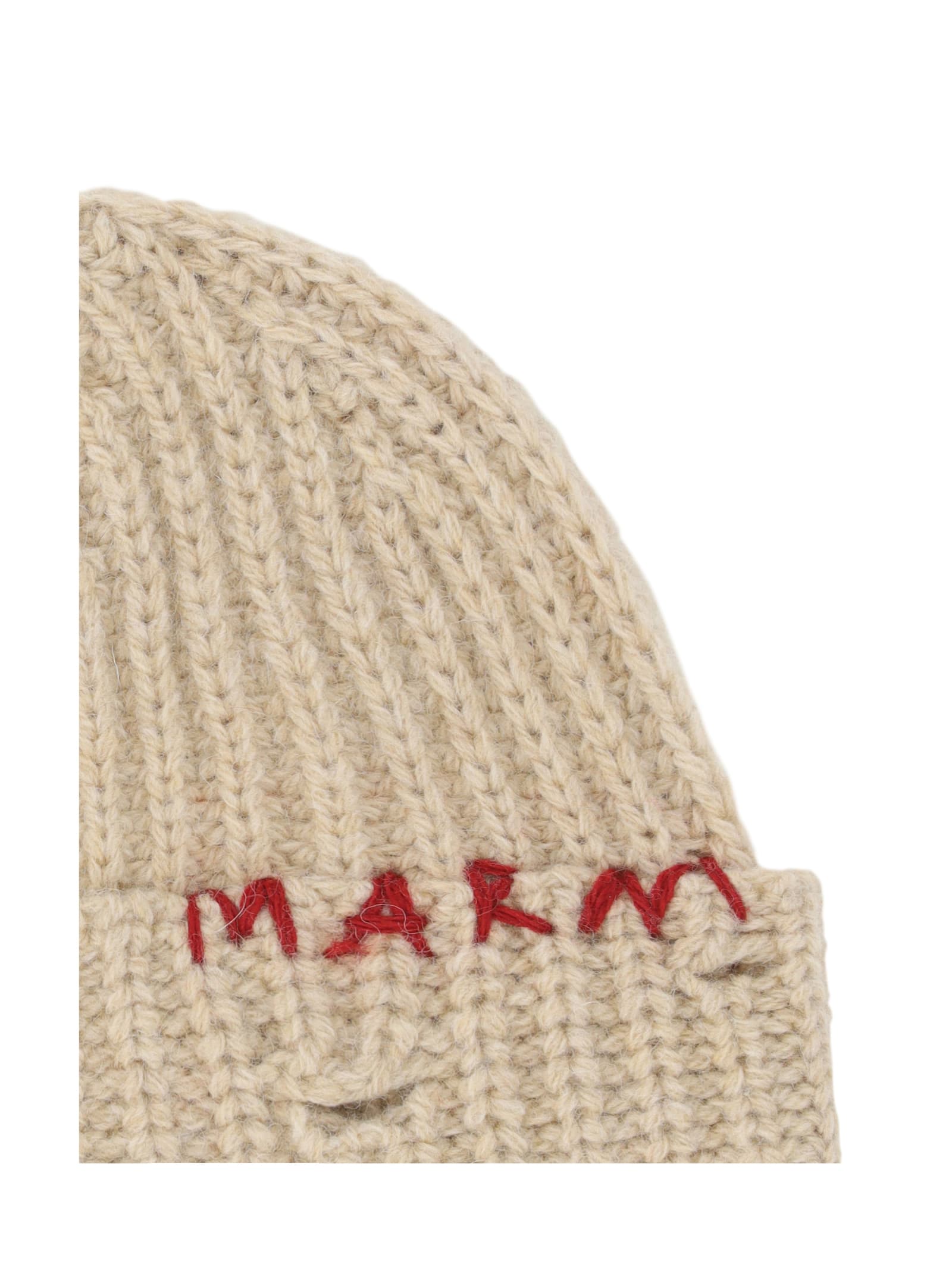 Shop Marni Beanie Hat In Moccasin