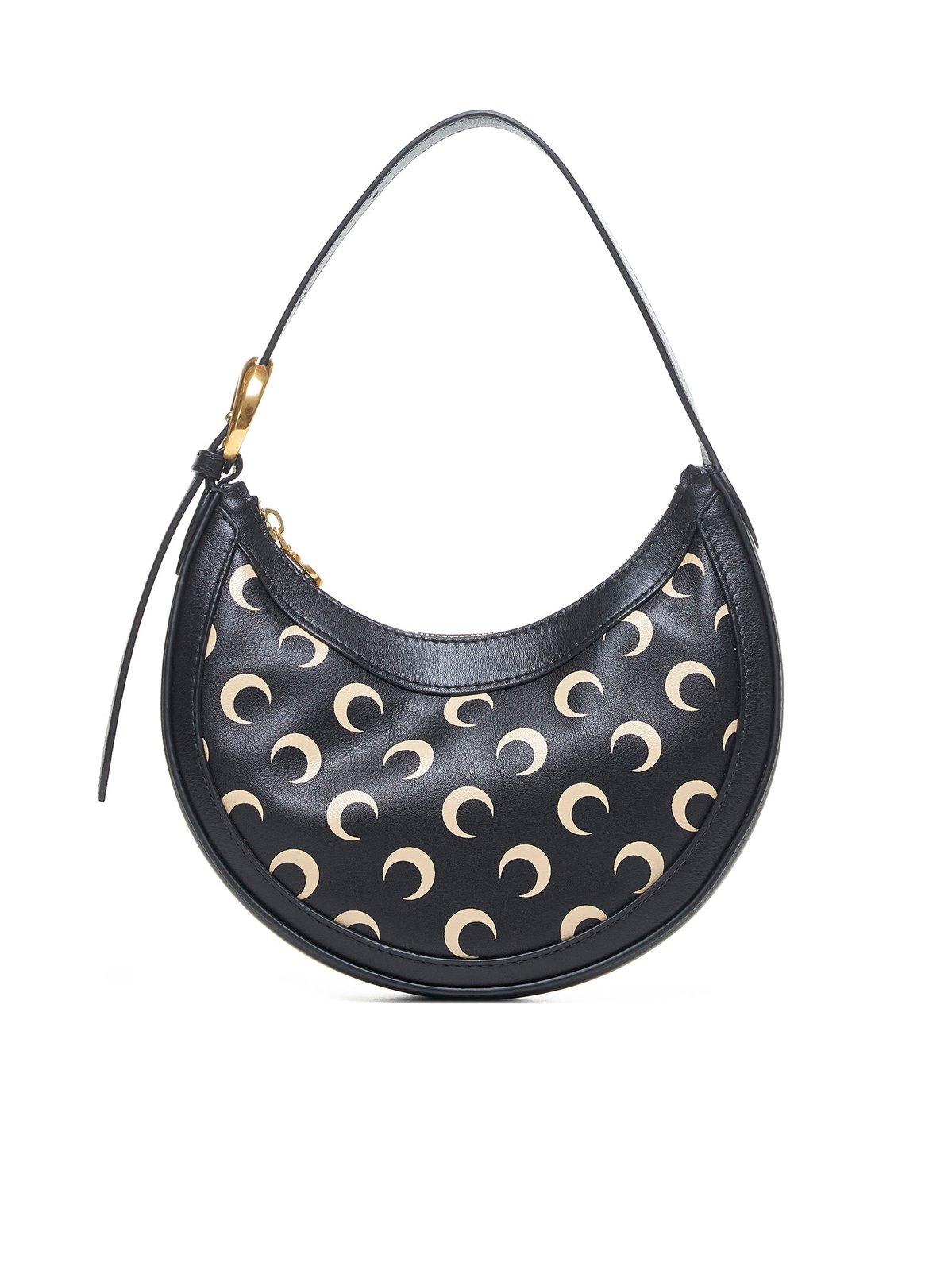 Eclipse Moon Printed Hobo Bag