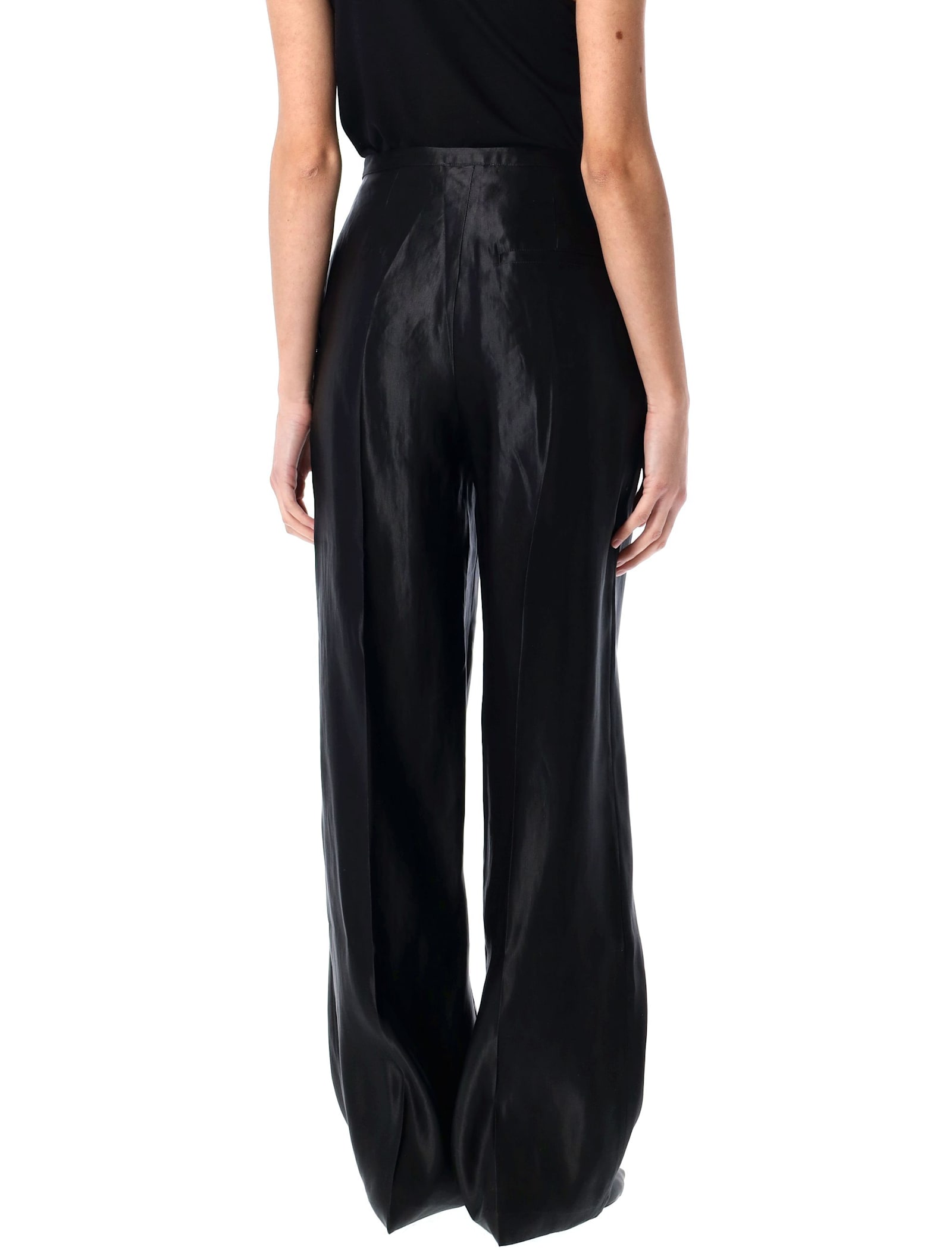Loulou Studio Noro Nappa Trousers In Black
