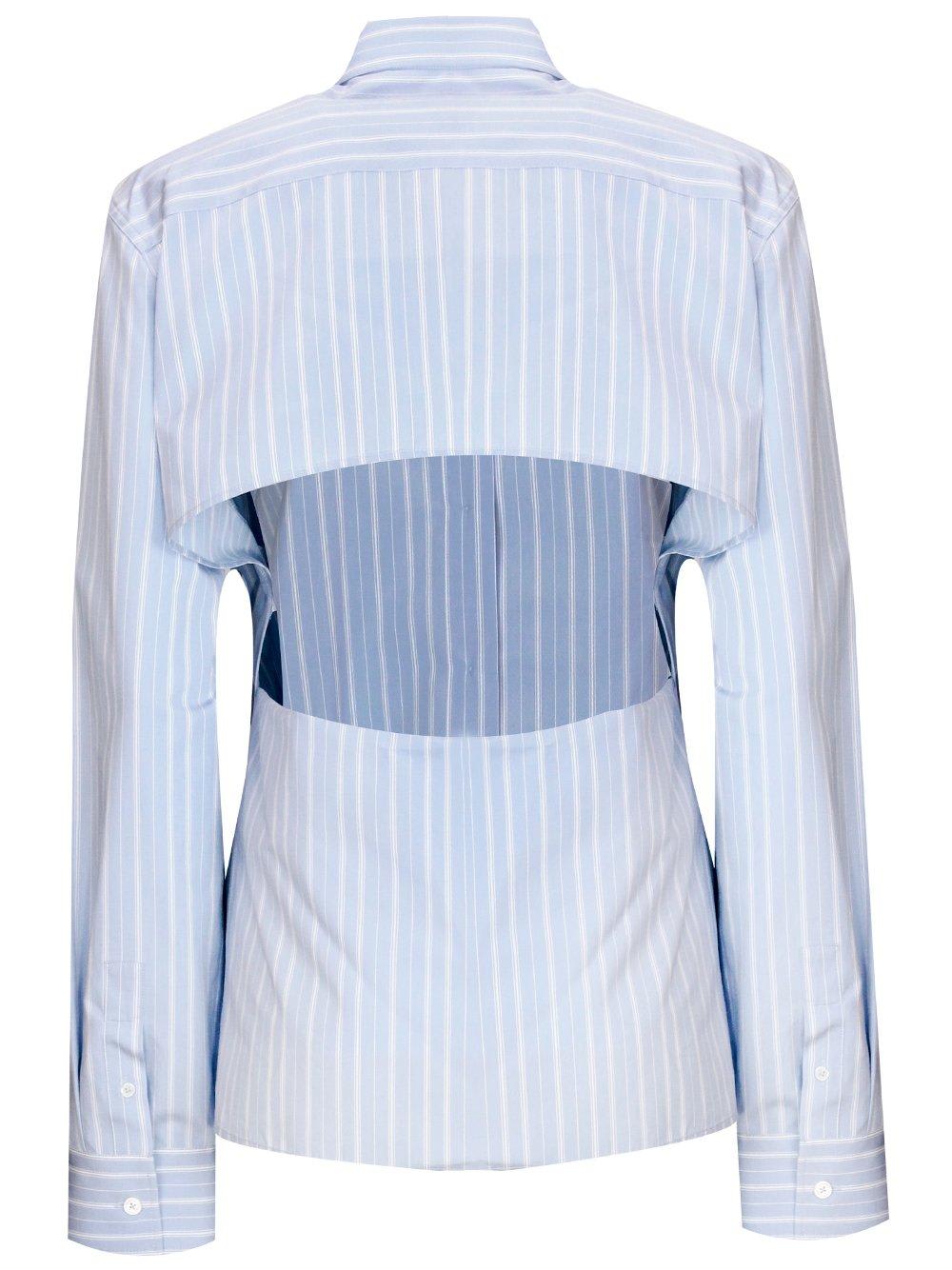 Shop Off-white Striped Cut-out Shirt