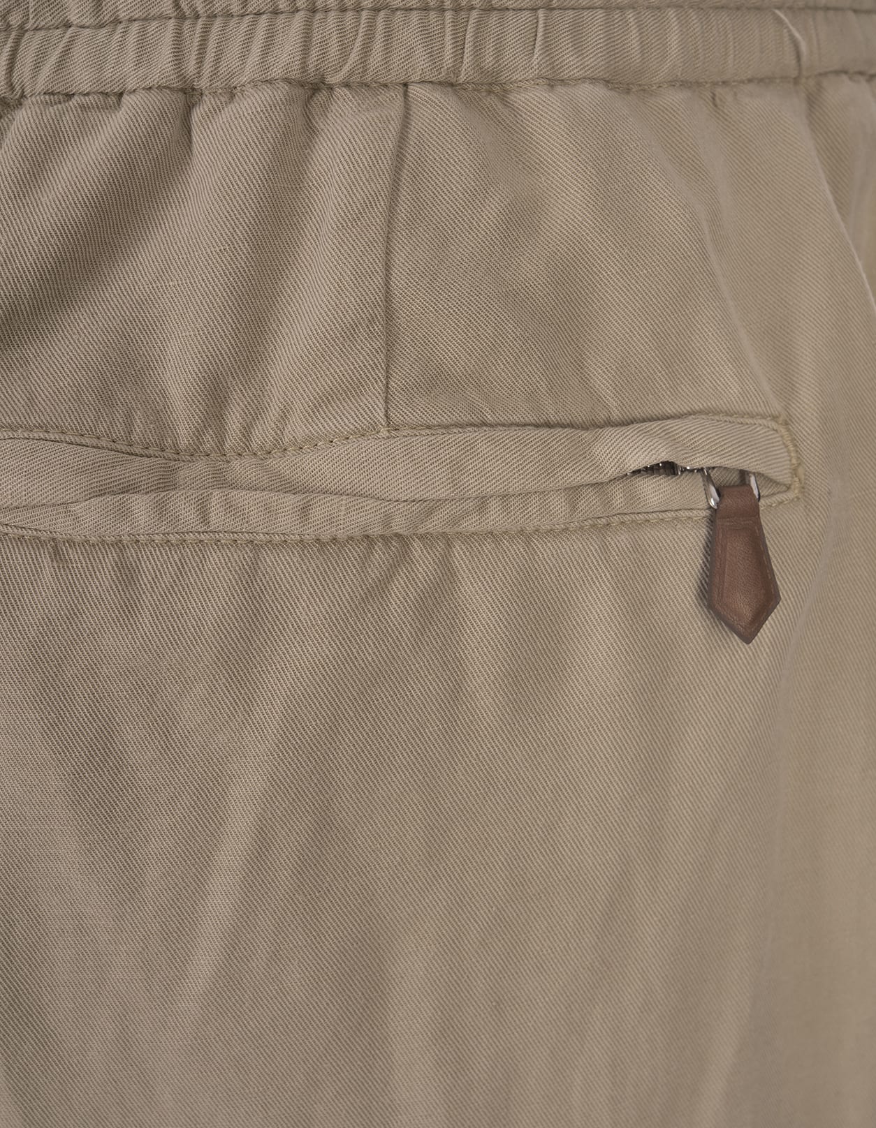 Shop Pt01 Beige Linen Blend Soft Fit Trousers In Brown
