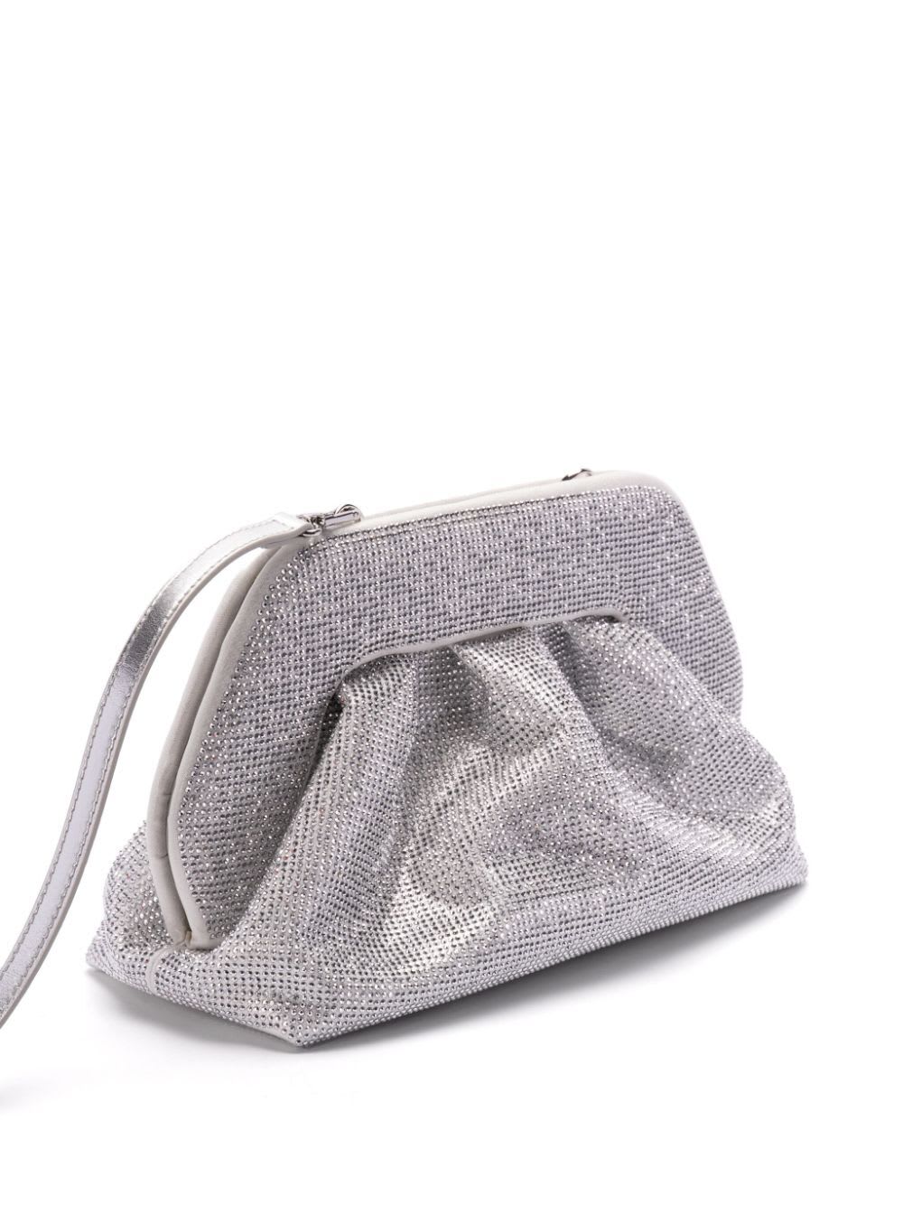 Shop Themoirè Tia Strass Bag In Silver